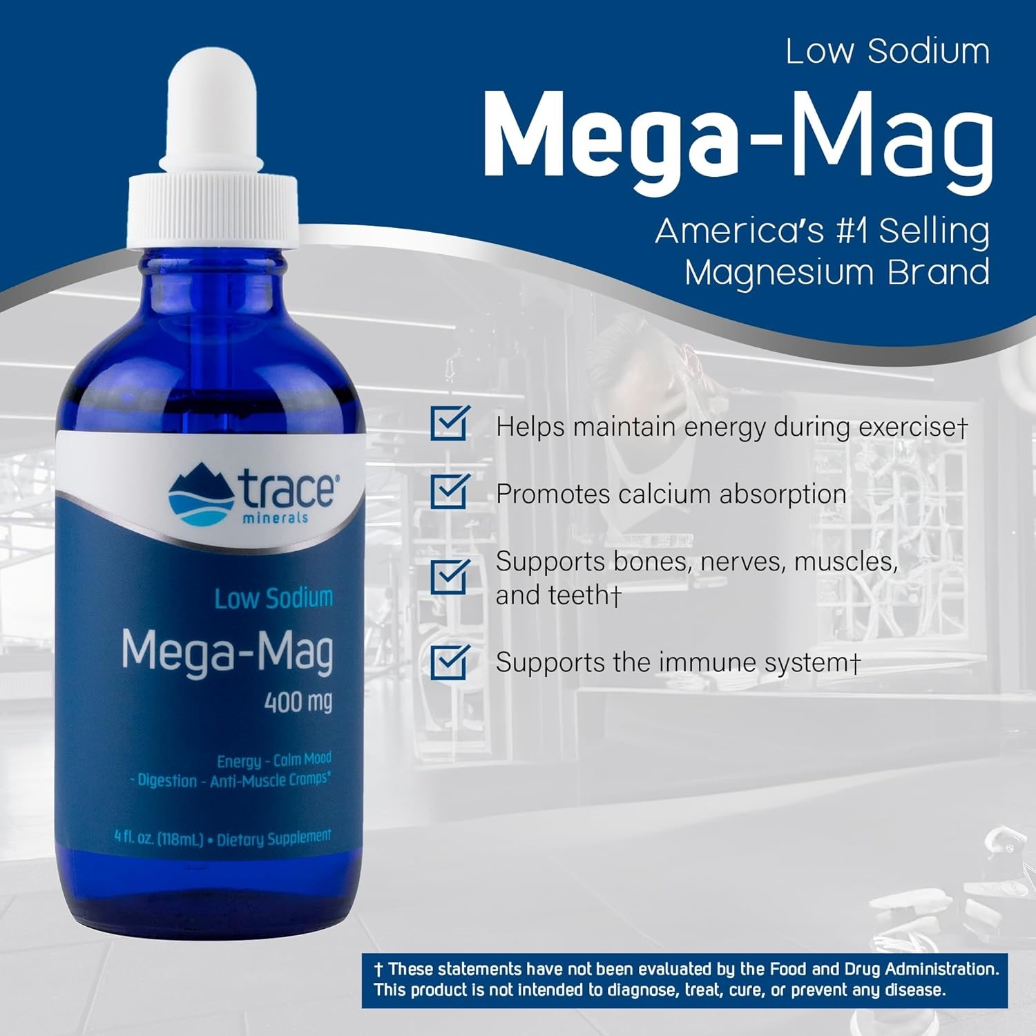 Trace Minerals | Mega-Mag 400 mg Liquid Magnesium Chloride | Supports Normal ... - Picture 3 of 5