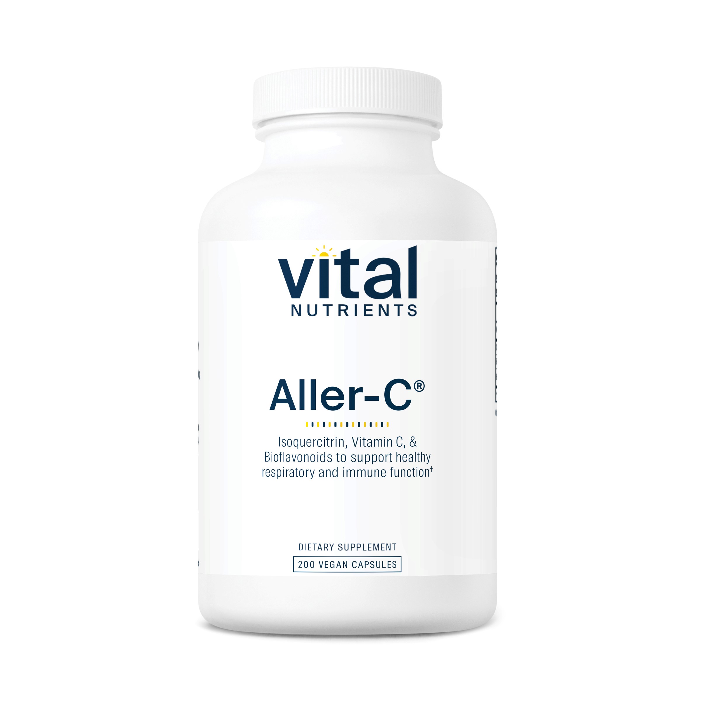 Vital Nutrients - Aller-C (Isoquercitrin, C, and Bioflavonoids) - Respiratory and Sinus Support - 200 Vegetarian Capsules