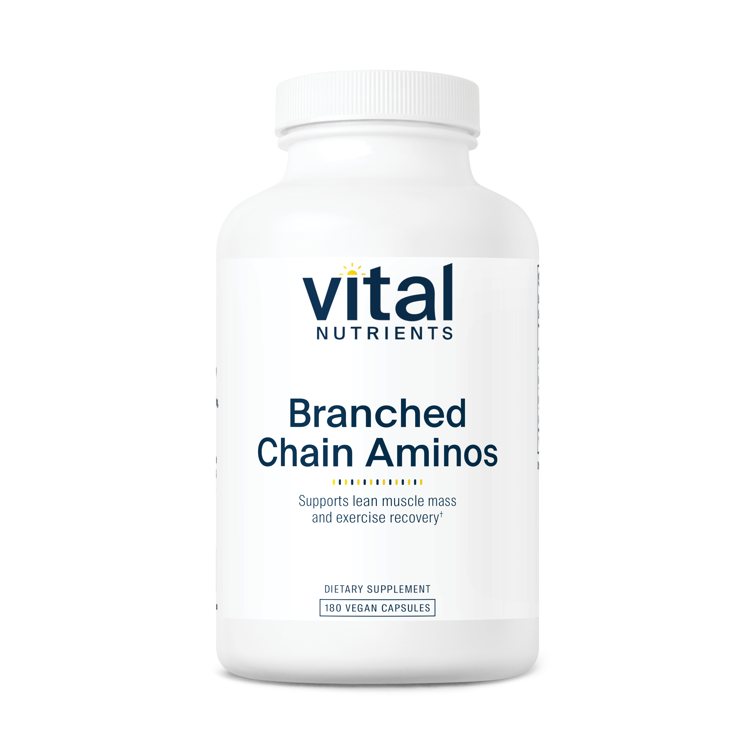 Vital Nutrients - Branched Chain Aminos - Blend of L-Leucine, L-Isoleucine, L-Valine, and L-Lysine HCl Amino Acids - 180 Vegetarian Capsules per Bottle