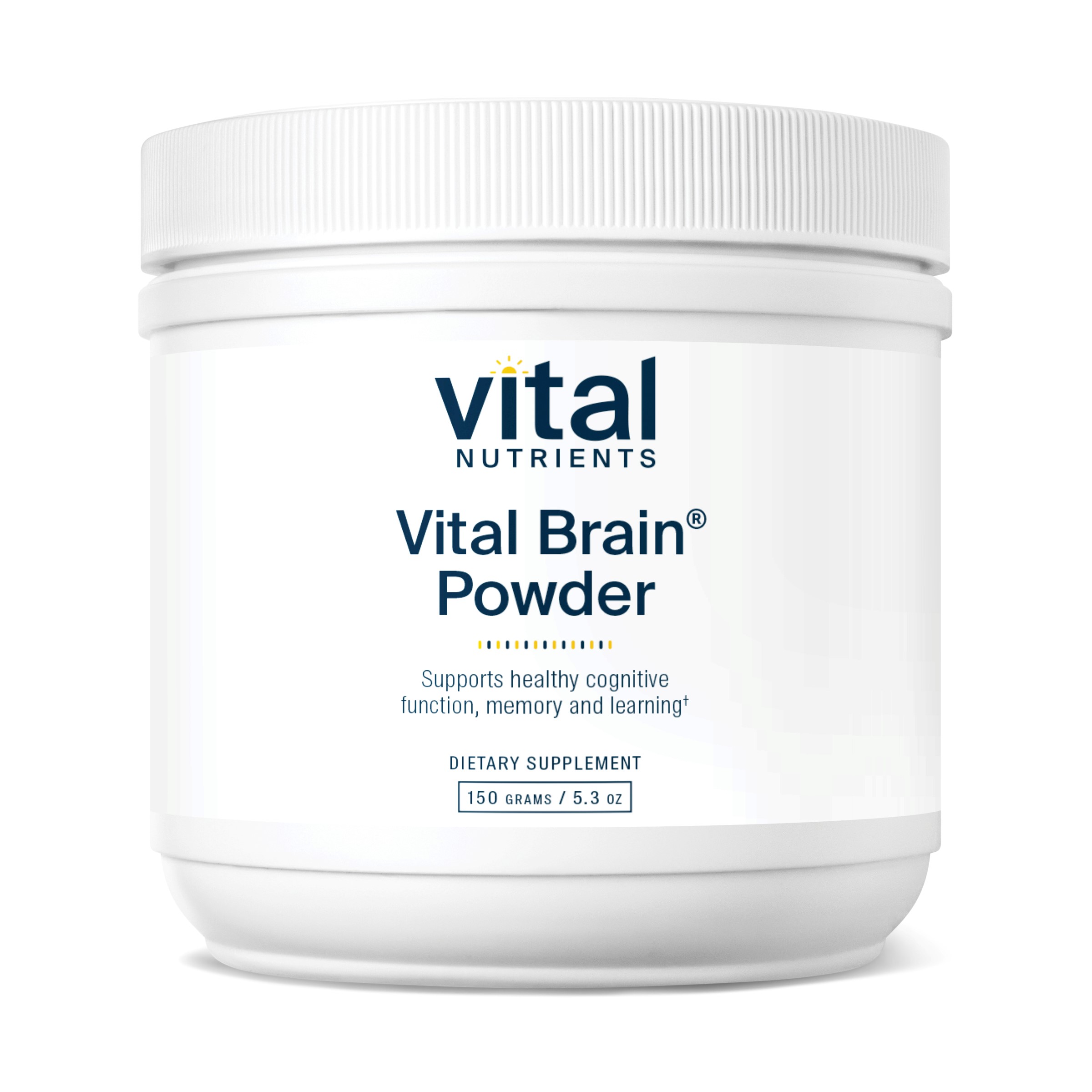 Vital Nutrients - Vital Brain Powder - Support for Brain Health and Cognitive Function - Vegetarian - Unflavored - 150 Grams
