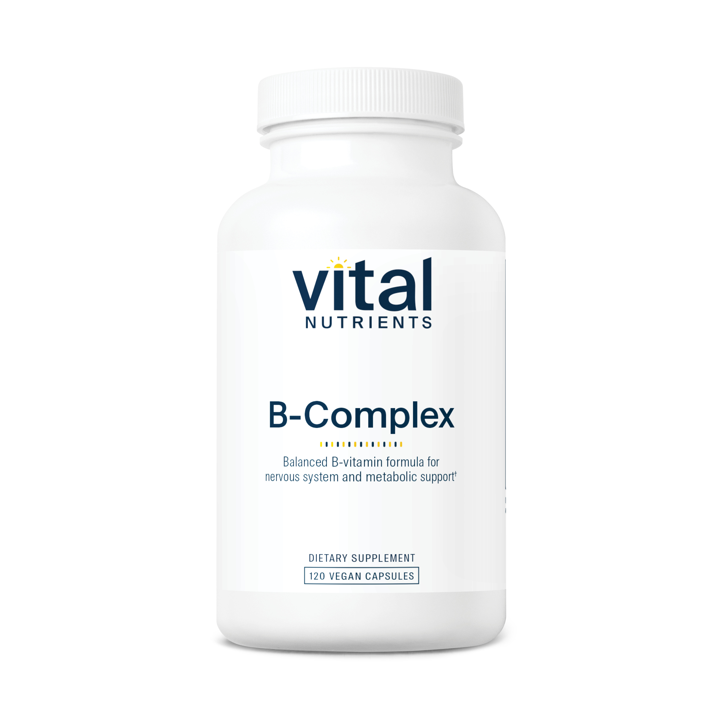 Vital Nutrients - B-Complex - Balanced High Potency B Vitamin Complex - Supports Energy Production, Metabolism and Heart Health - 120 Vegetarian Capsules