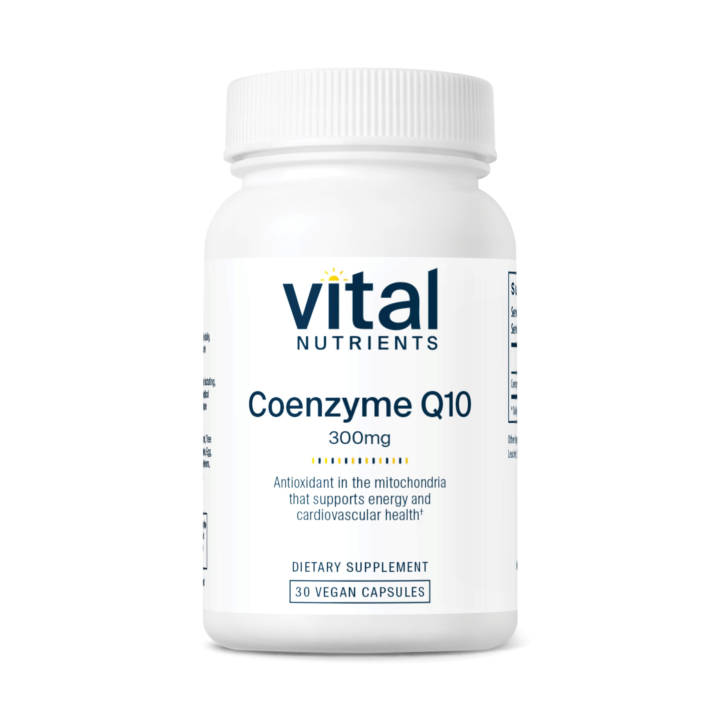 Vital Nutrients - CoEnzyme Q10 - CoQ10 - Potent Antioxidant - 30 Vegetarian Capsules per Bottle - 300 mg