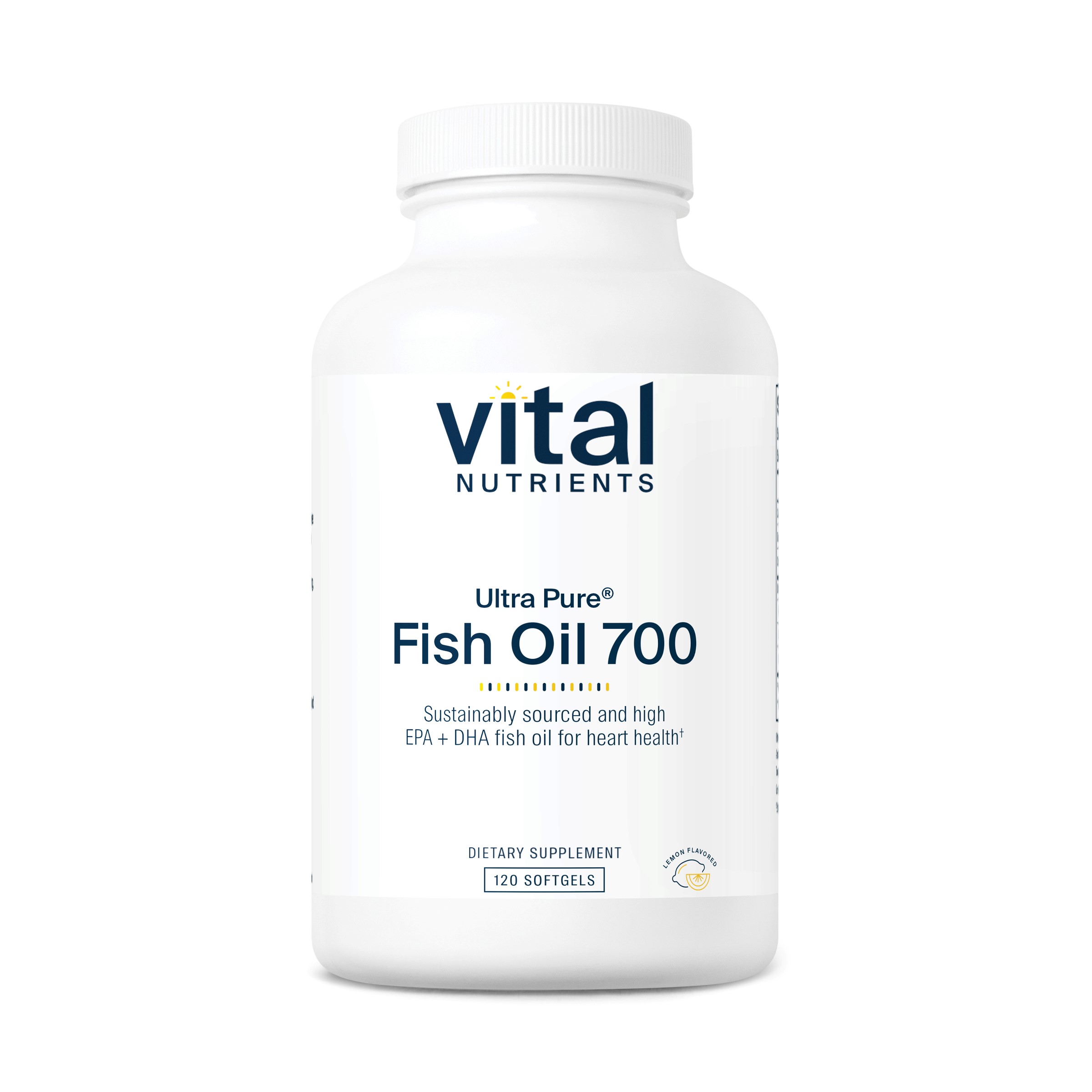 Vital Nutrients - Ultra Pure Fish Oil 700 (Pharmaceutical Grade) - Hi-Potency Wild Caught Deep Sea Fish Oil, Cardiovascular Support with EPA and DHA - 120 Softgels