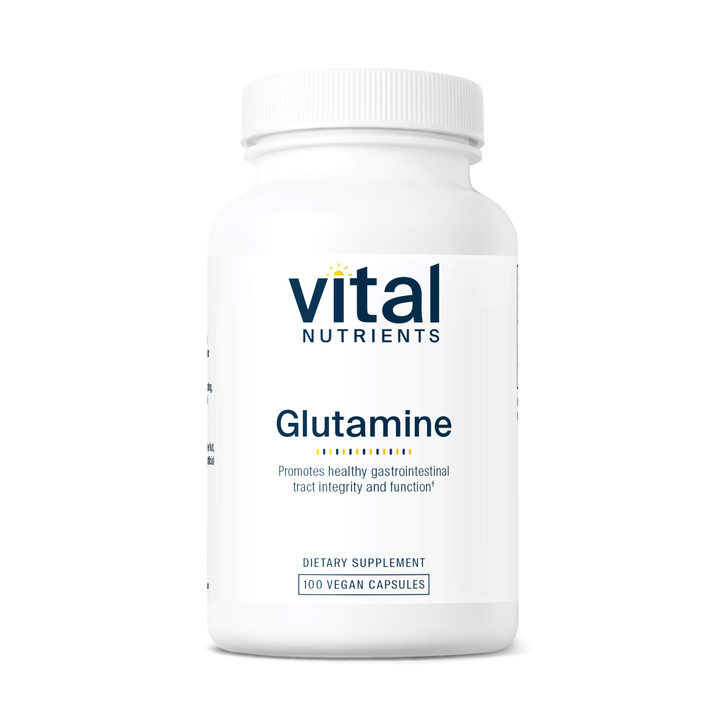 Vital Nutrients - Glutamine - Gastrointestinal and Immune Support - 100 Vegetarian Capsules per Bottle - 3400 mg