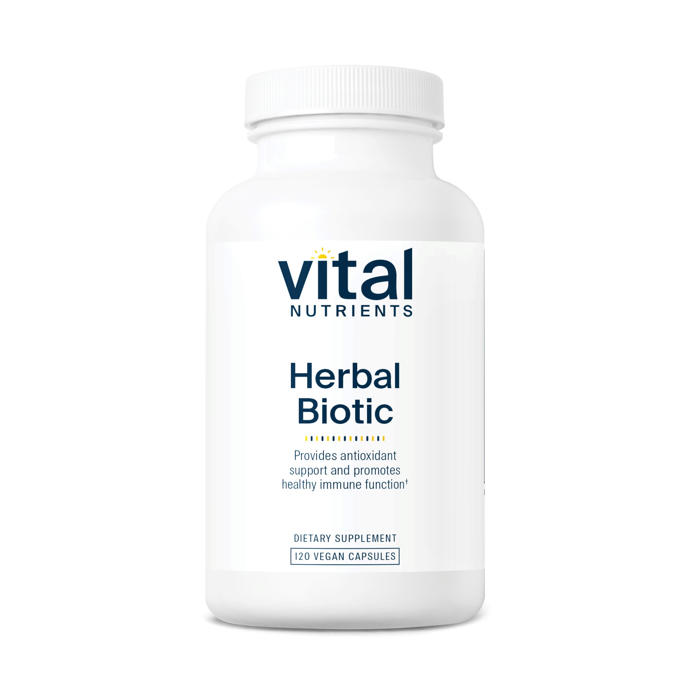 Vital Nutrients - Herbal Biotic - Herbal and Nutritional Support for The Immune System - Upper Respiratory and Sinus Health - 120 Vegetarian Capsules