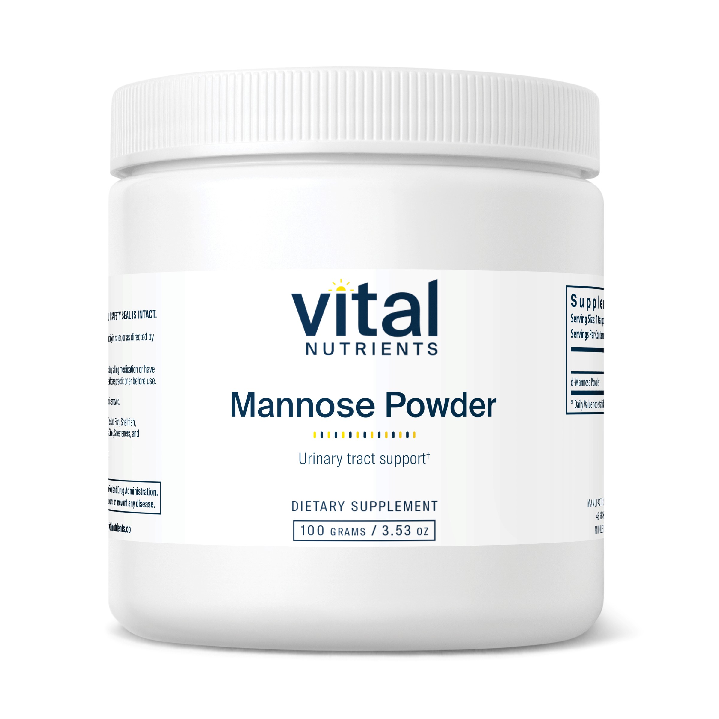 Vital Nutrients - Mannose Powder - Urinary Tract Support - 100 Grams