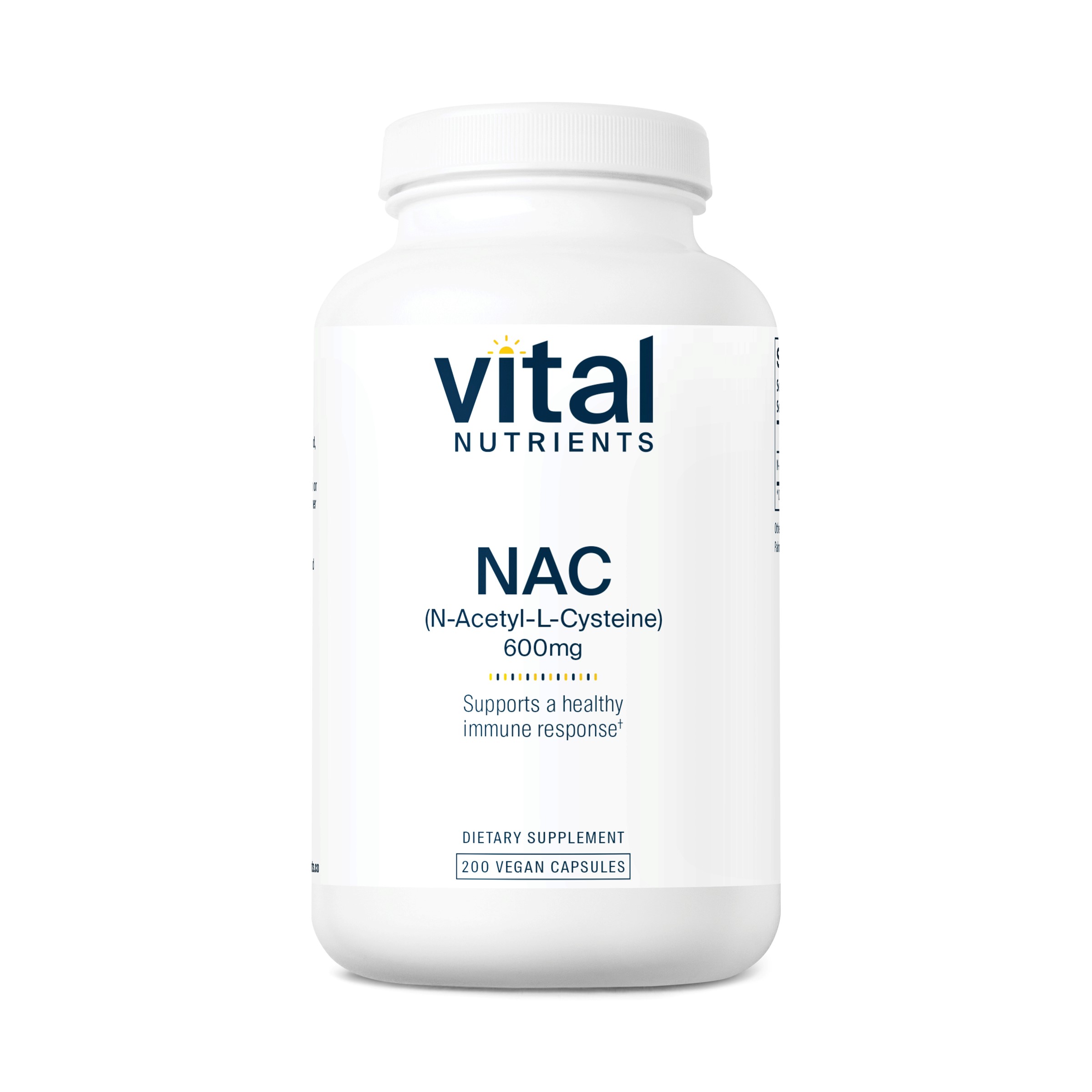 Vital Nutrients NAC | N-Acetyl Cysteine | Vegan Supplement | Supporting Sinus and Respiratory Health | 600mg | Gluten, Dairy, and Soy Free | 200 Vegetarian Capsules
