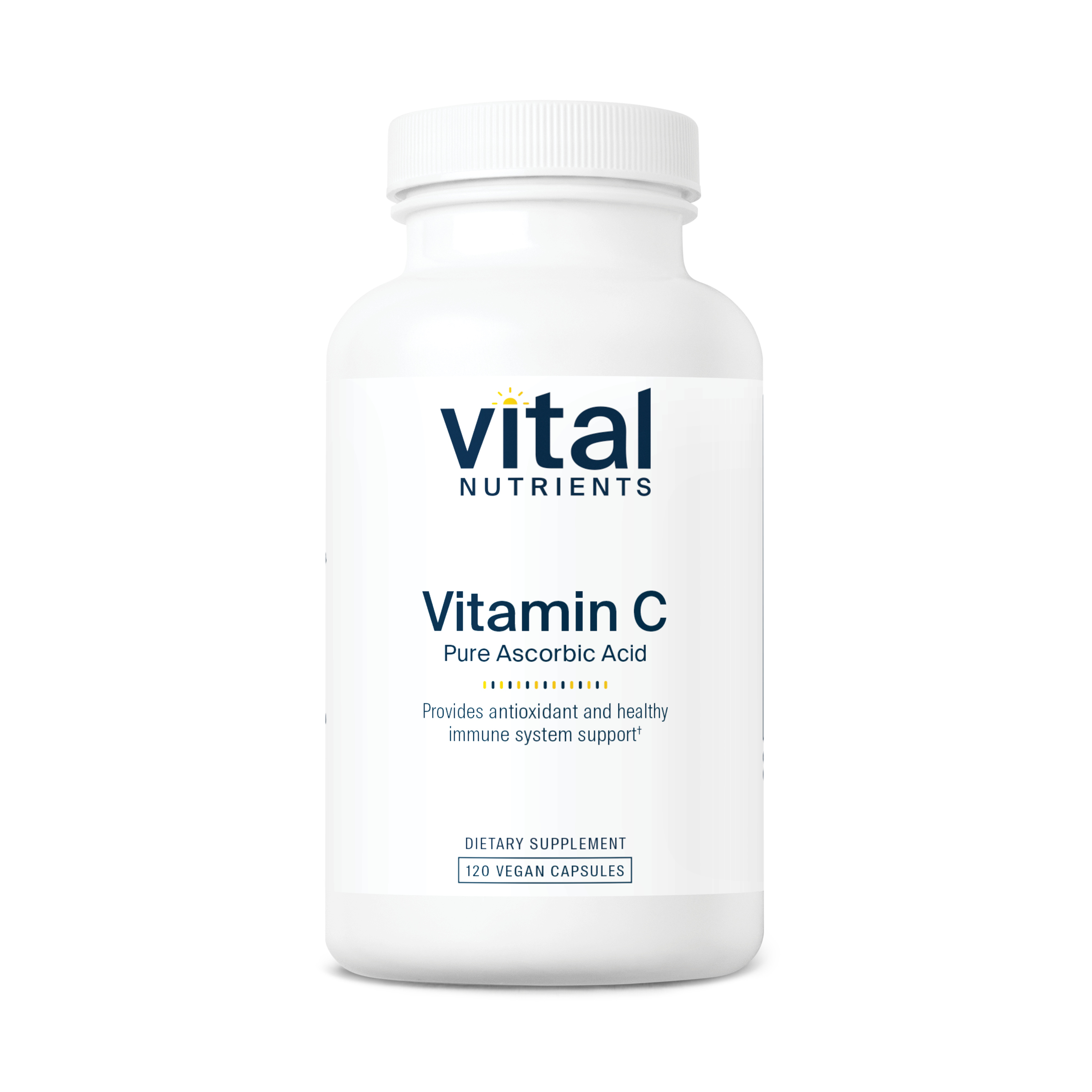 Vital Nutrients - Vitamin C 1000 mg (100% Pure Ascorbic Acid) - Potent Antioxidant to Support Iron Absorption - 120 Vegetarian Capsules