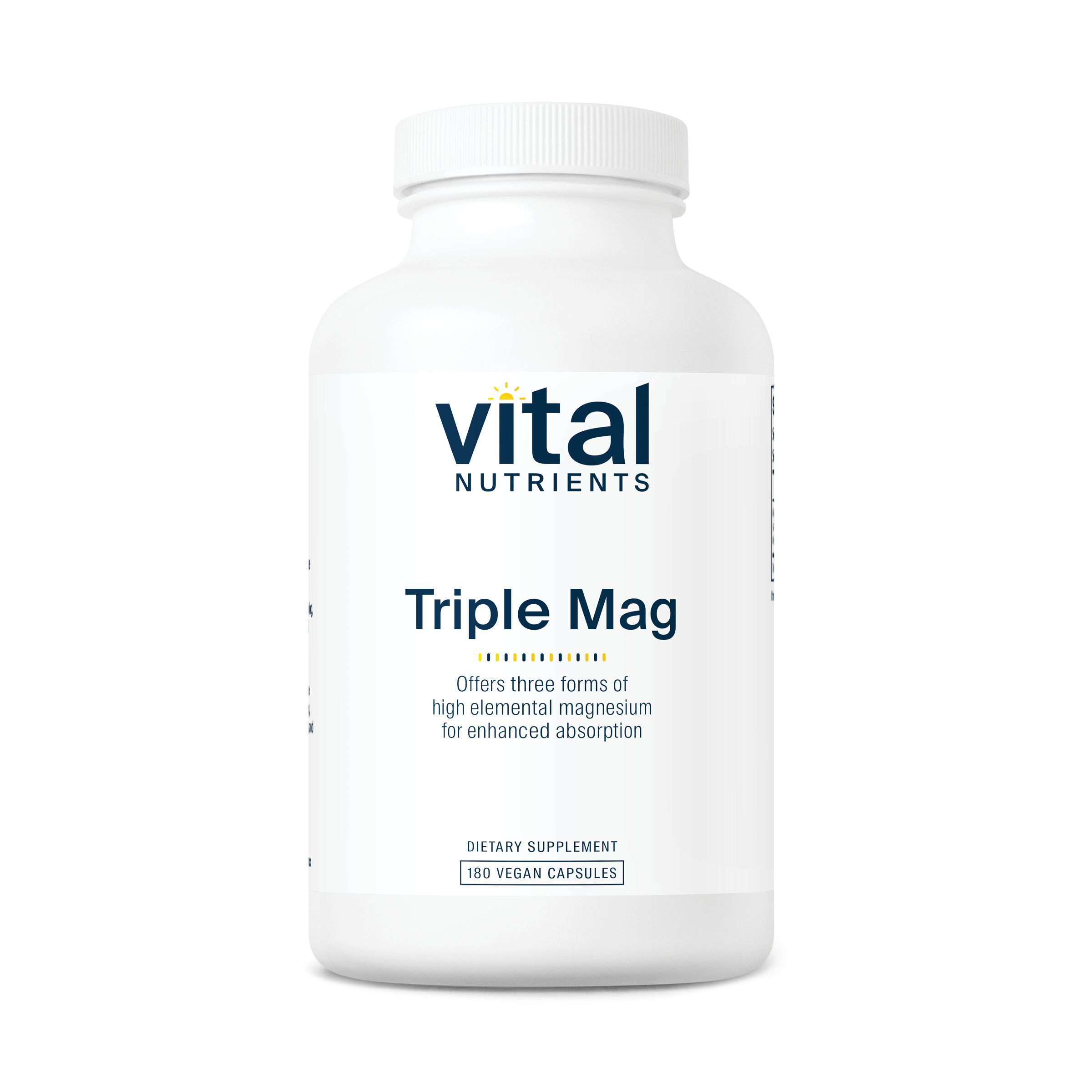 Vital Nutrients Triple Mag Complex | Magnesium Oxide, Malate & Glycinate Supplement | Support Stress, Bones, Muscles and Teeth | Soy, Dairy and Gluten Free | 250mg | 180 Vegetarian Capsules