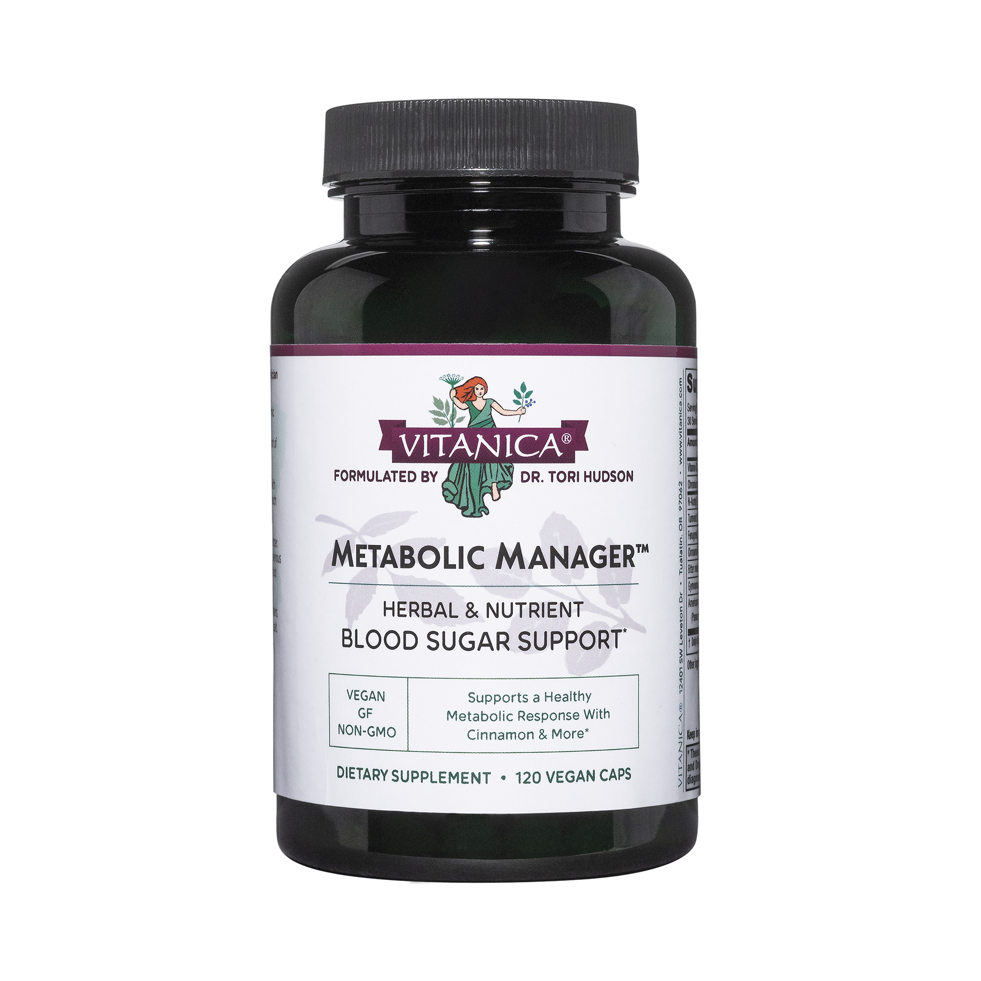 Vitanica Metabolic Manager, Promotes Healthy Glycemic and Metabolic Response, Vegan, 120 Capsules