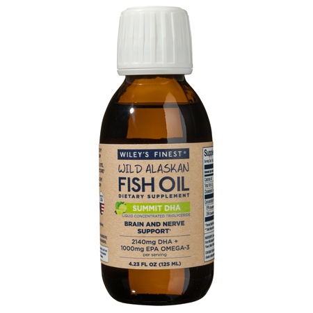 Wiley's Finest Wild Alaskan Fish Oil - Summit DHA Liquid, 2140mg DHA + 460mg EPA Omega-3s, Wild-Caught Alaskan, 25 Servings