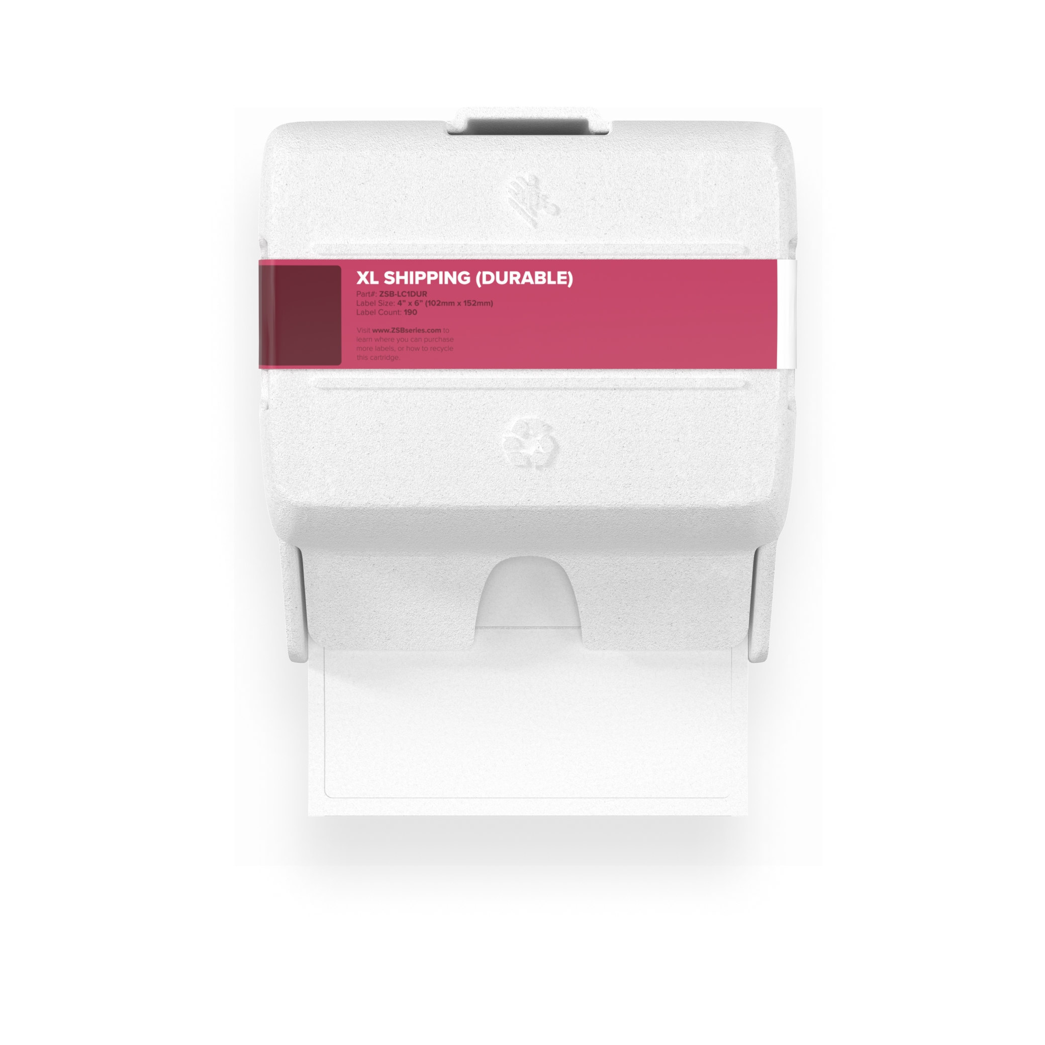 ZSB Series from Zebra - ZSB Labels, Recyclable Label Cartridge - ZSB-LC1DUR XL Durable Shipping Labels - 4 x 6 Inch