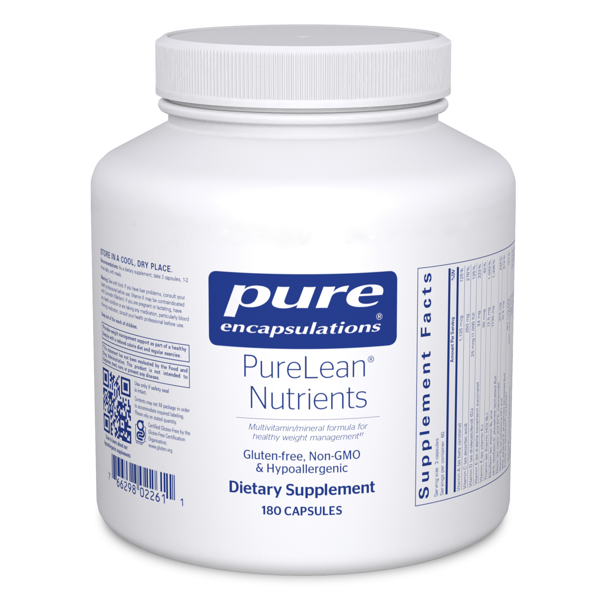 Pure Encapsulations PureLean Nutrients | Multivitamin/Mineral Supplement to Support Healthy Weight Management** | 180 counts*