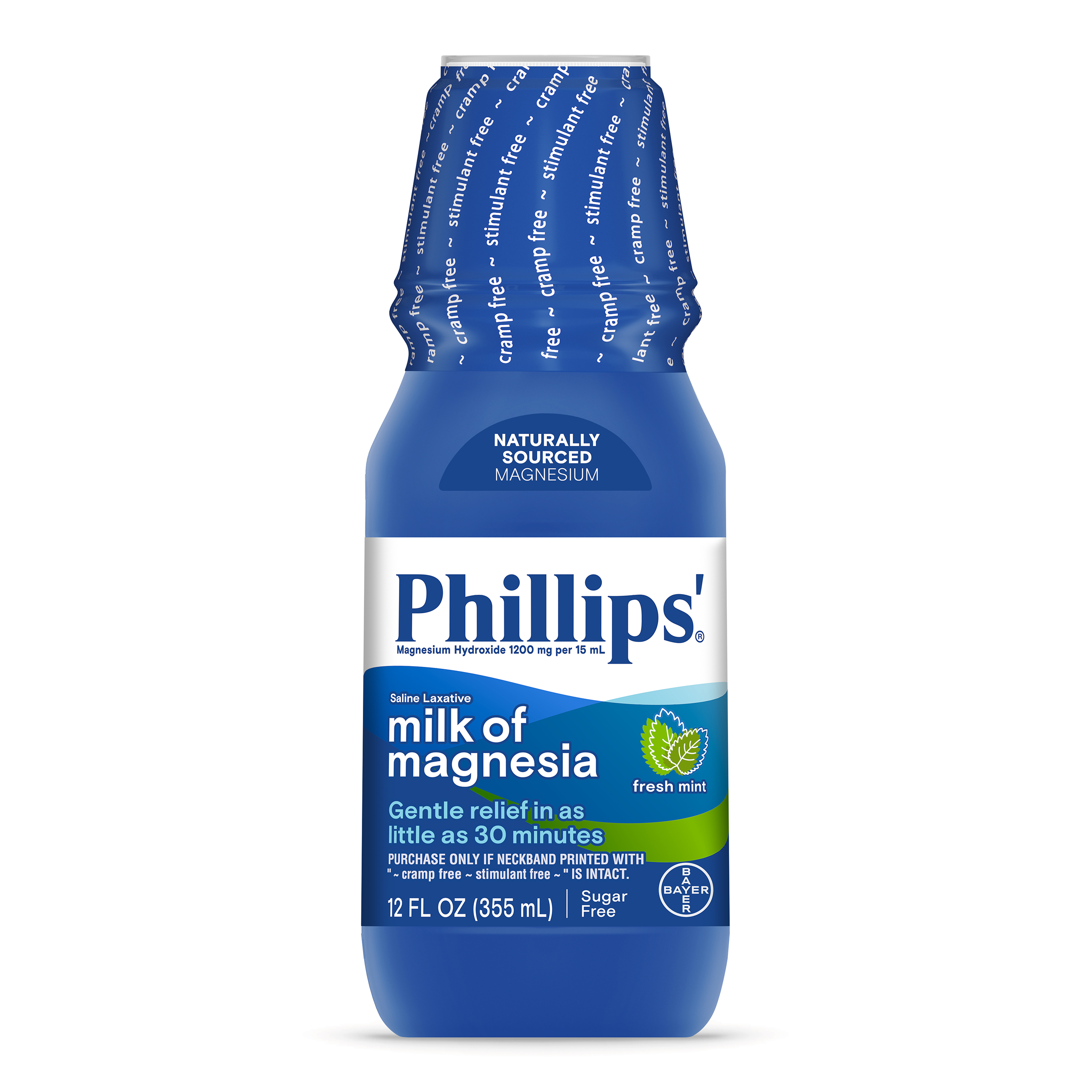 Phillips' Milk of Magnesia, Fresh Mint 12 oz (Pack of 4)