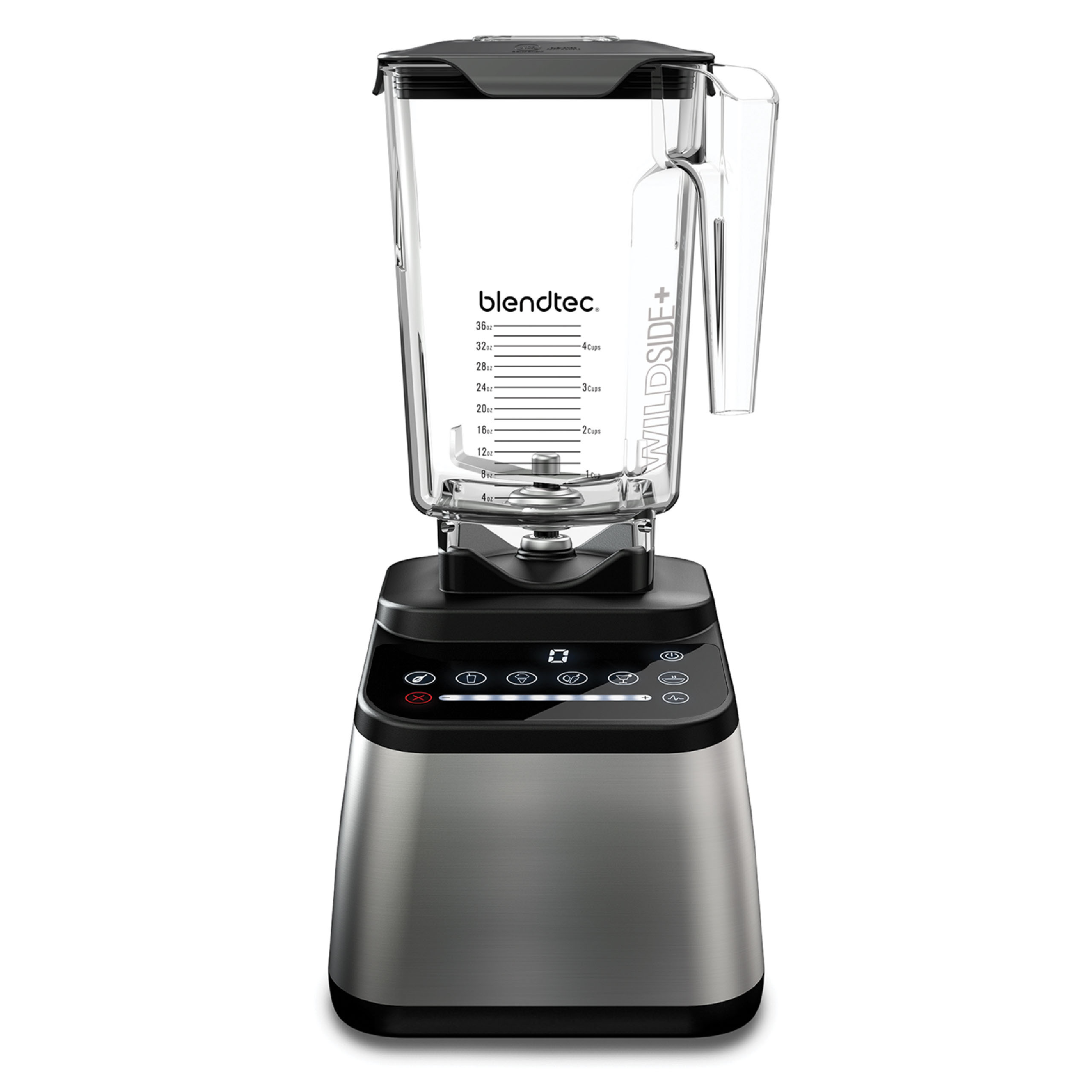 Blendtec - Original Designer Blender - WildSide+ Jar (90 oz) - Professional-Grade Power - Self-Cleaning - 6 Pre-programmed Cycles - 8-Speeds - Sleek and Slim, Stainless Steel