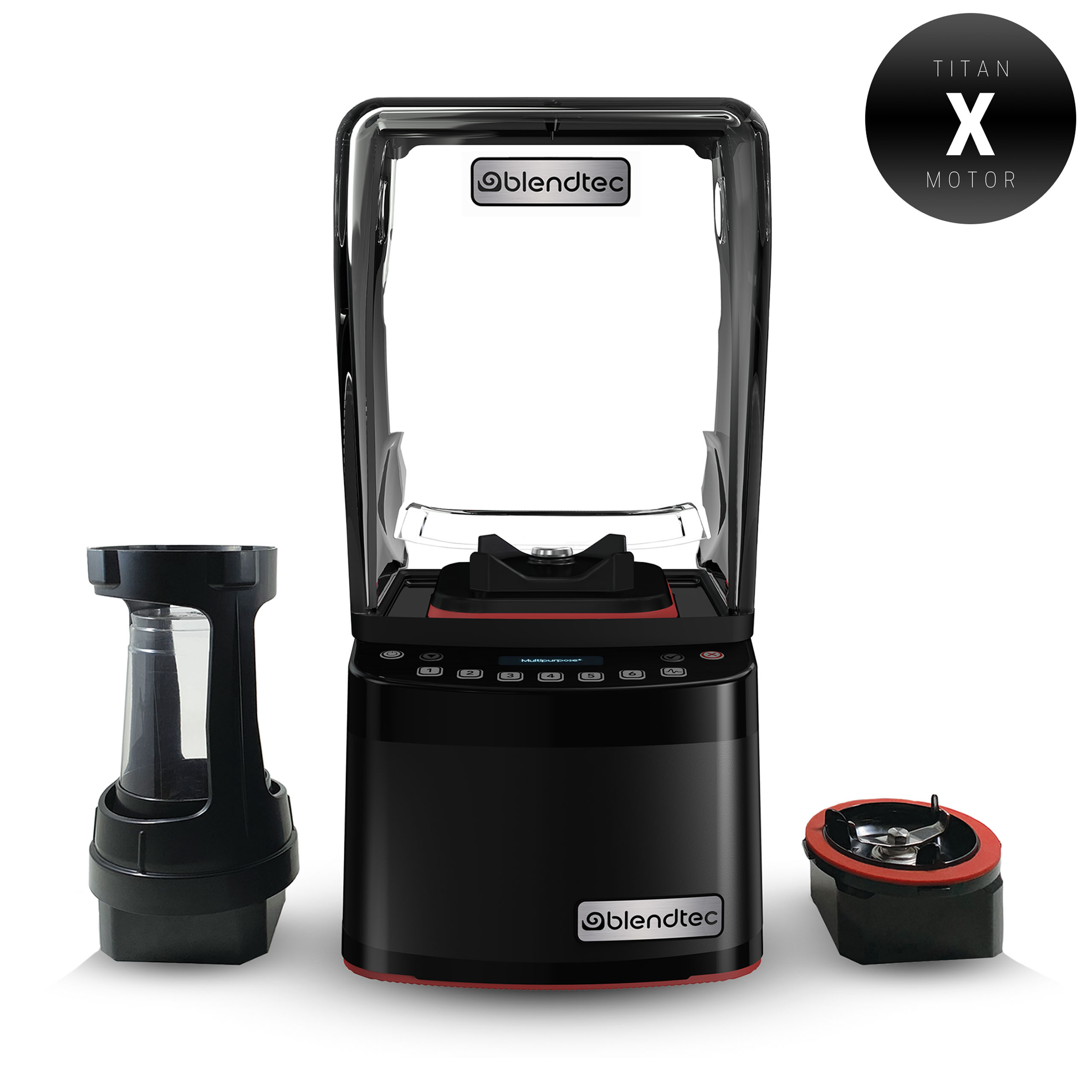 Blendtec Stealth Nitro X, Brushless, Commercial Blender, Sound Enclosure, Jarless Blending - Black