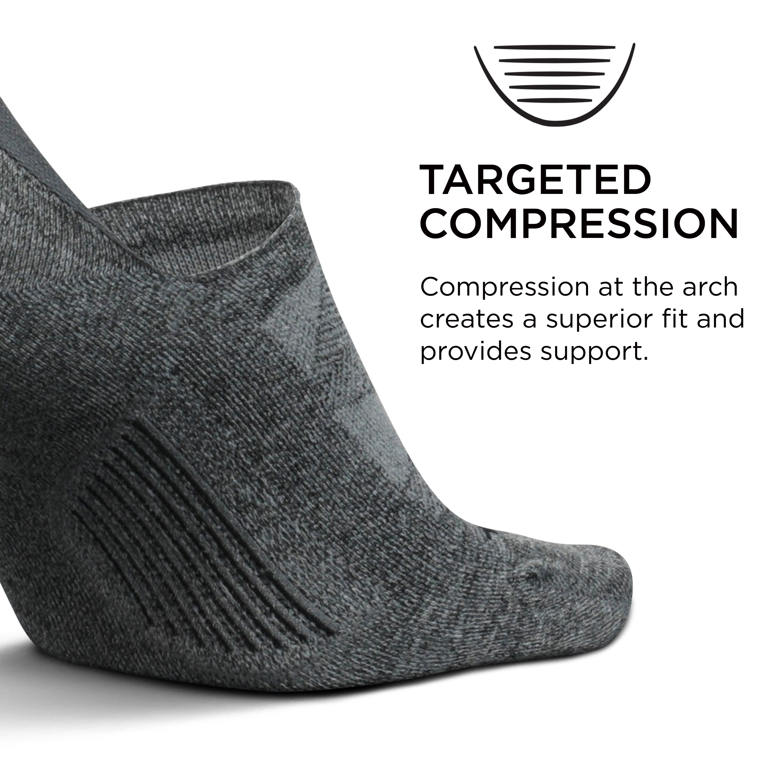 Feetures Elite Ultralight Invisible Socks - Anti-Slip Sport Sock, Black, L - Picture 14 of 36