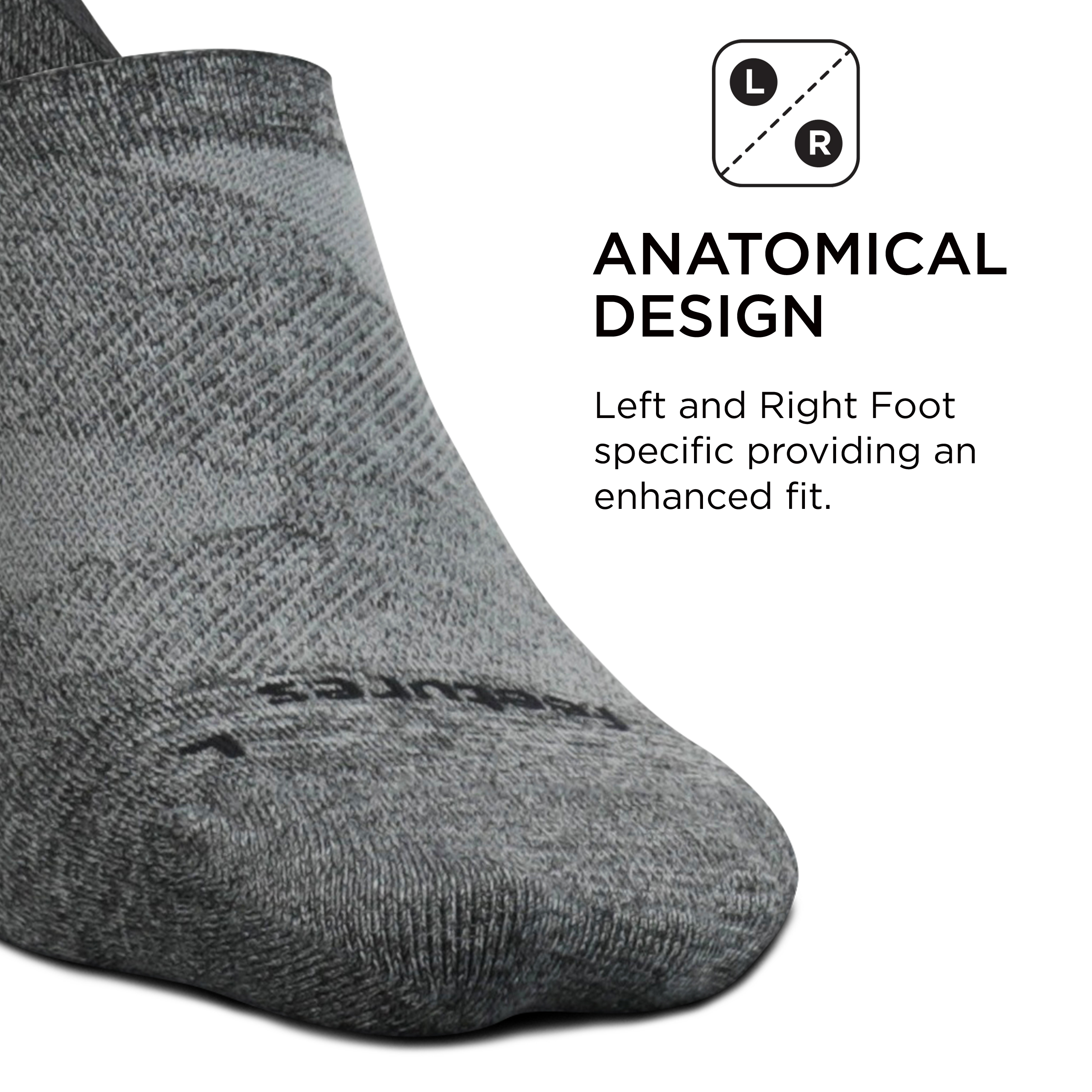 Feetures Elite Ultralight Invisible Socks - Anti-Slip Sport Sock, Black, L - Picture 16 of 36