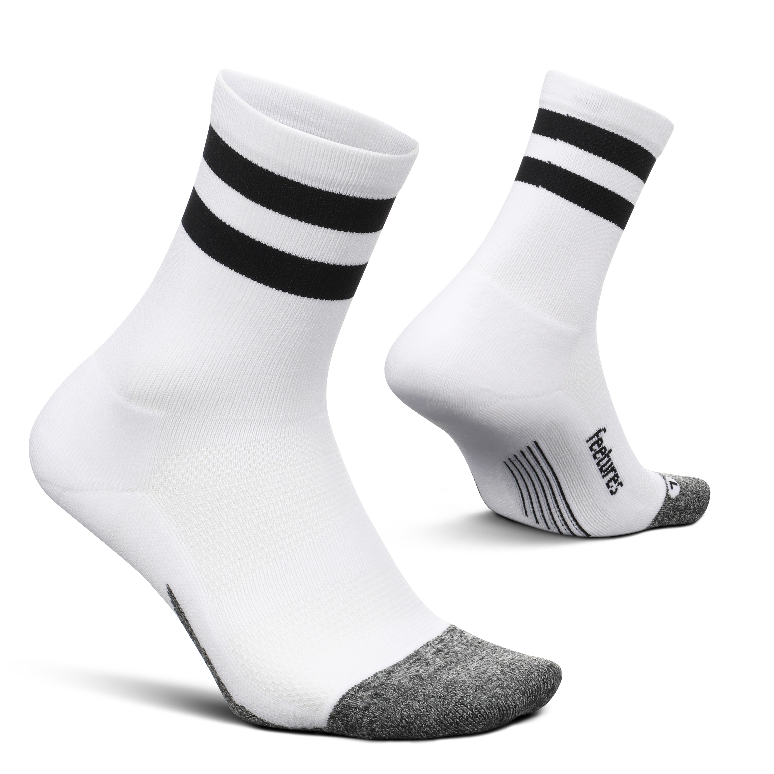 Feetures Elite Light Cushion Mini Crew Sock - Sport Sock - XL, Rythmic Black - Picture 25 of 36
