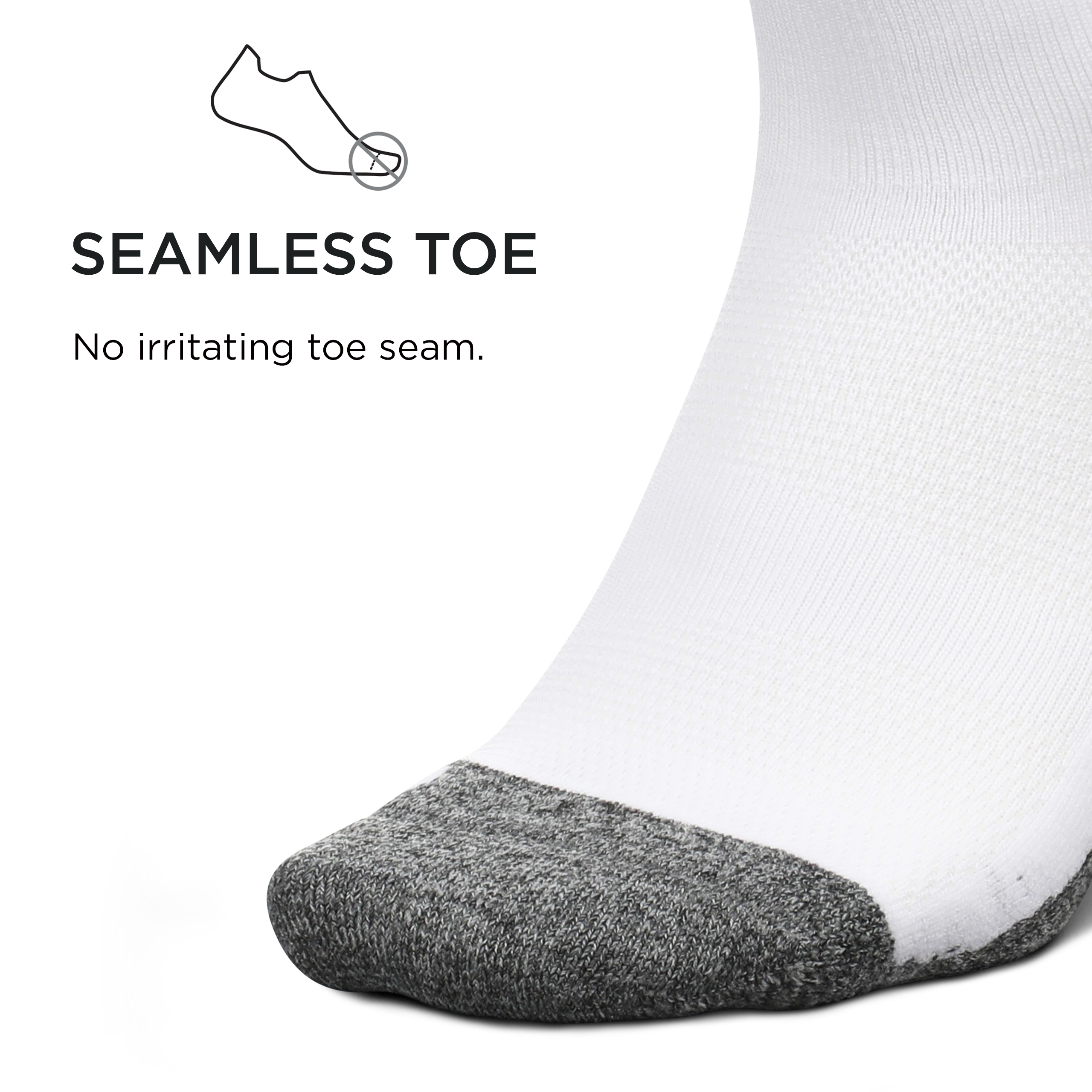Feetures Elite Light Cushion Mini Crew Sock - Sport Sock - XL, Rythmic Black - Picture 27 of 36