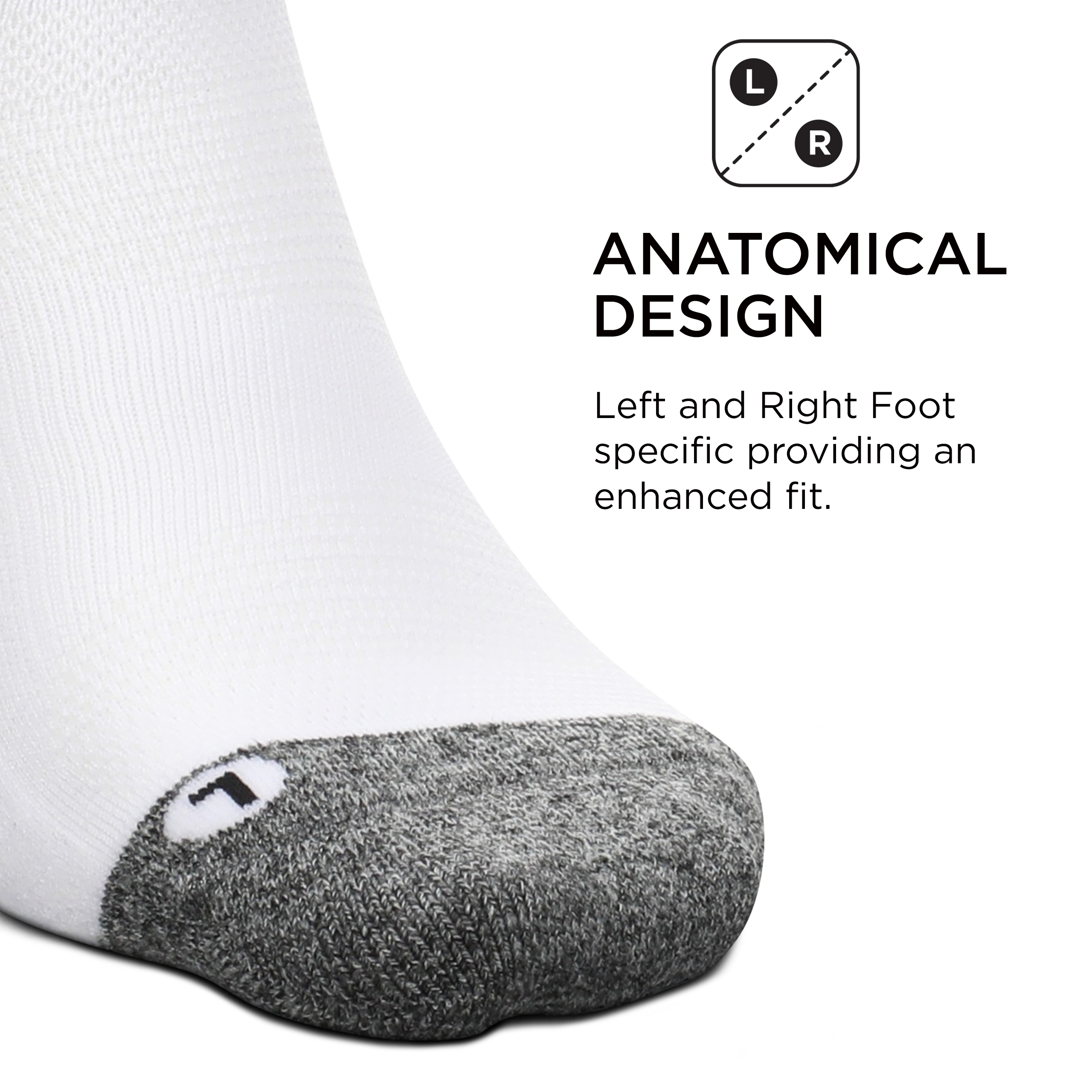 Feetures Elite Light Cushion Mini Crew Sock - Sport Sock - XL, Rythmic Black - Picture 28 of 36