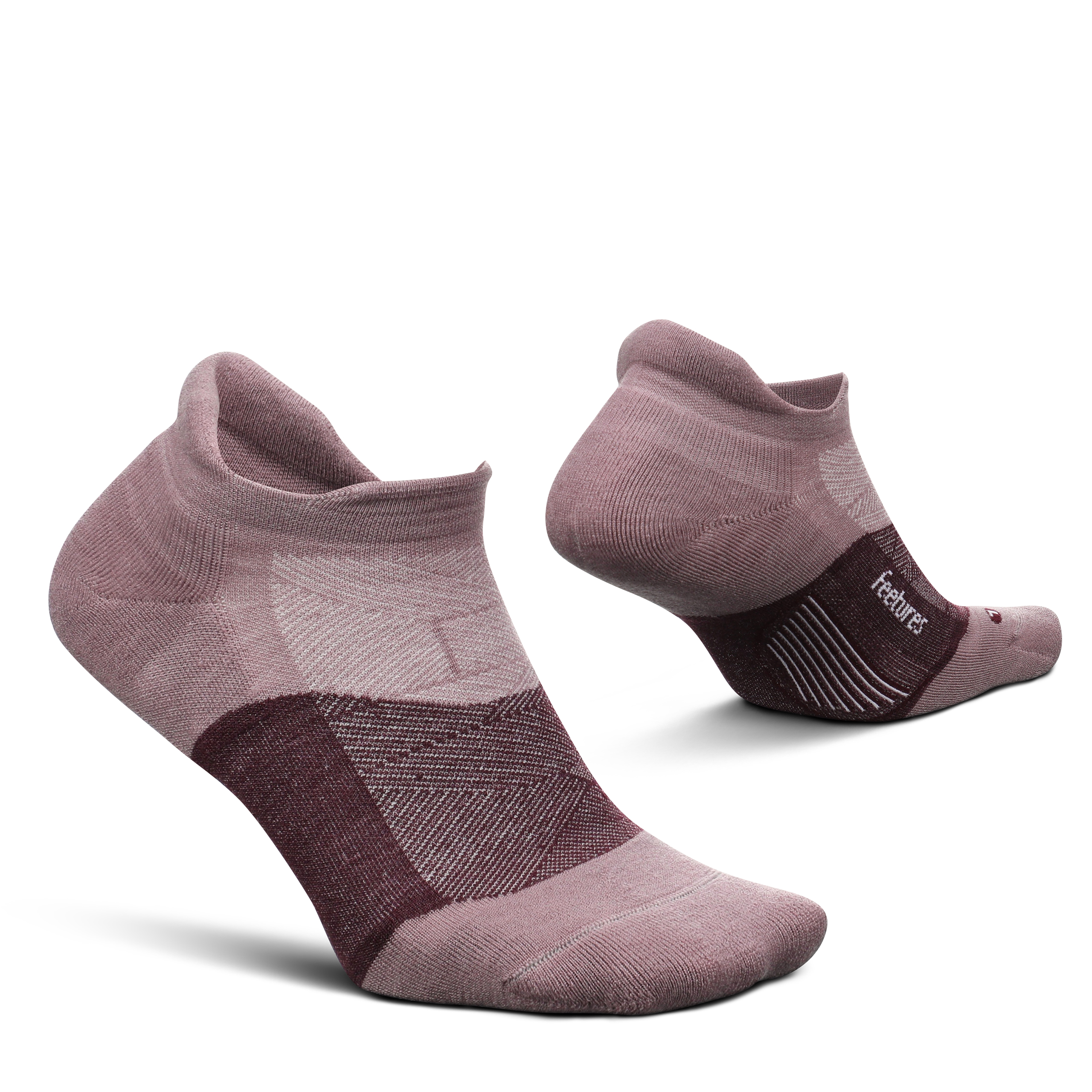 Feetures Merino 10 Cushion No Show Tab Sock Stripe (1 Pair) Small, Spiced