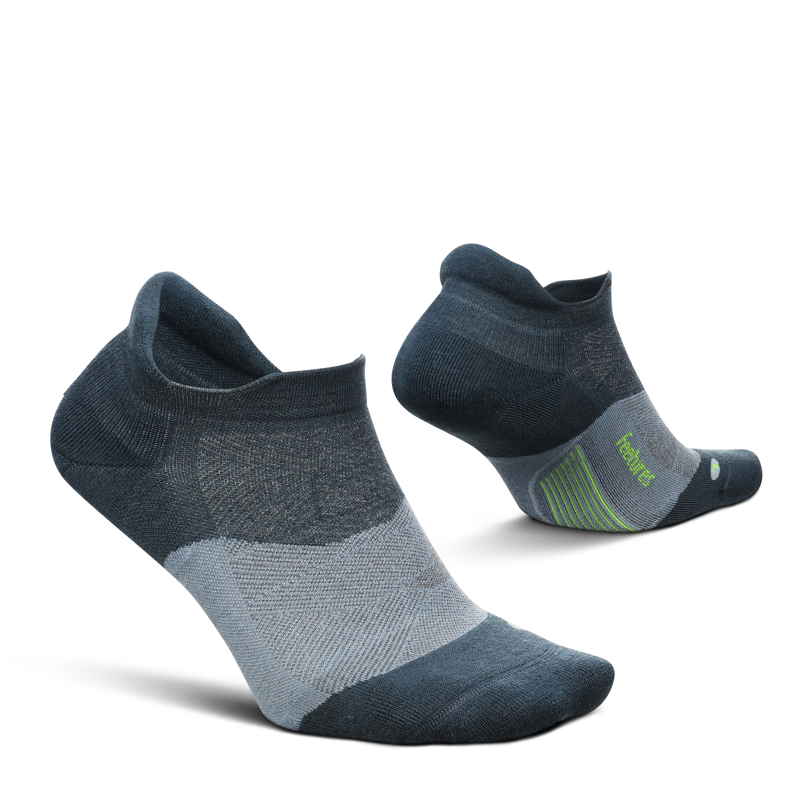 Feetures Merino 10 Ultra Light No Show Tab Sock (1 Pair) Small, Stormy