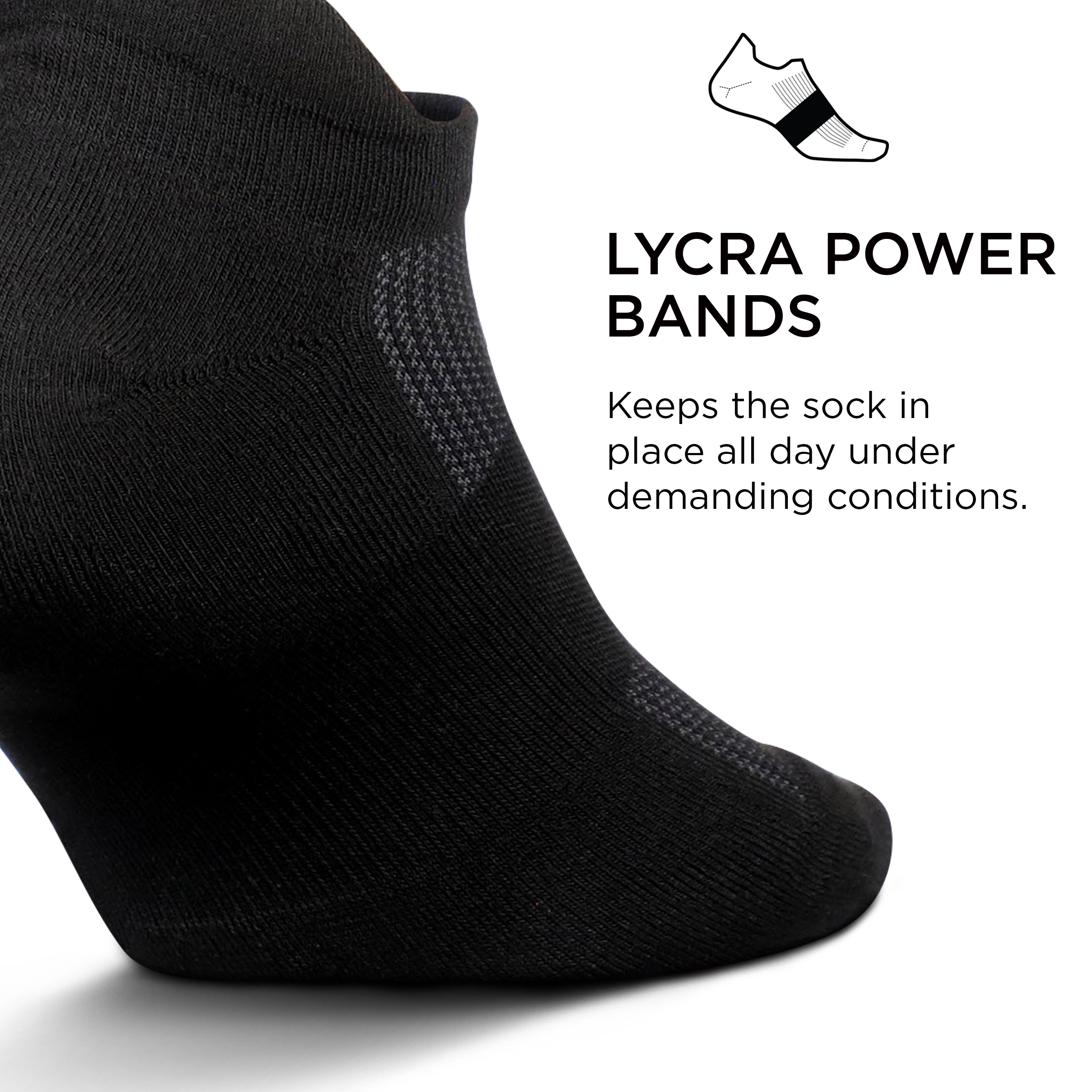 Feetures High Performance Max Cushion Ankle Sock with Heel Tab - Cornflower, S - Picture 8 of 18