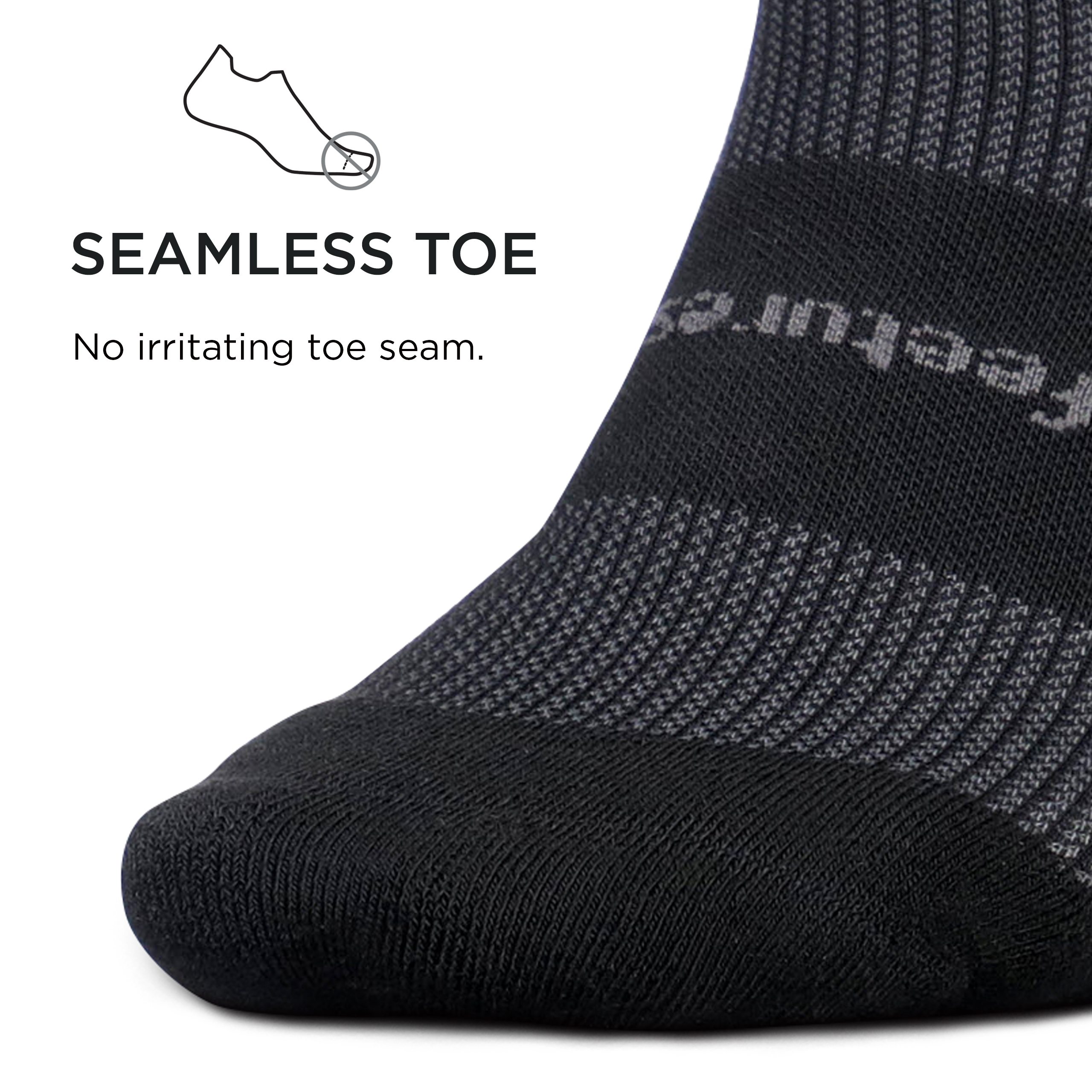 Feetures High Performance Max Cushion Ankle Sock with Heel Tab - Cornflower, S - Picture 9 of 18