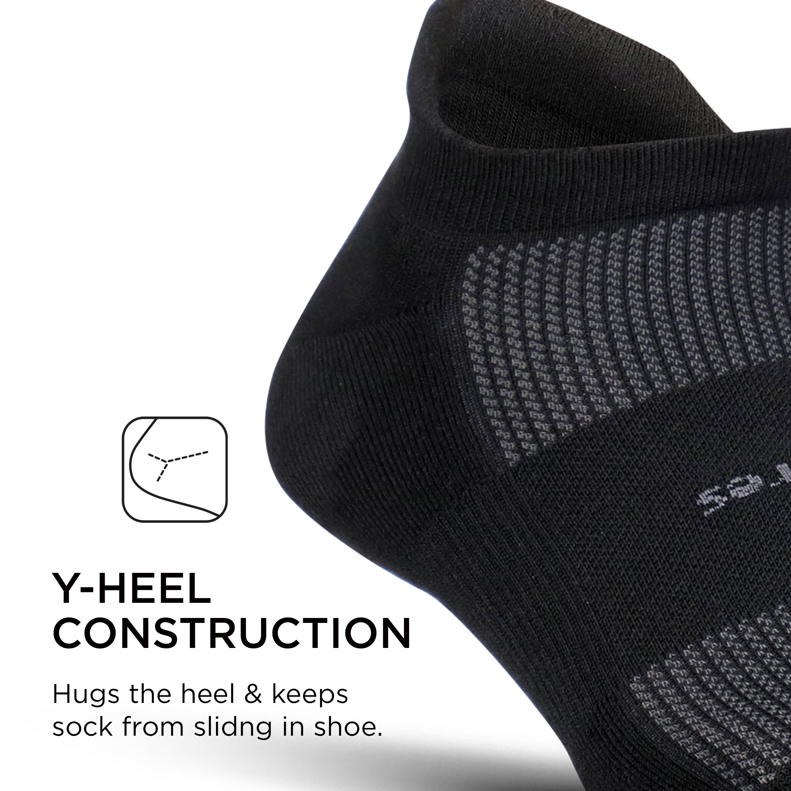 Feetures High Performance Max Cushion Ankle Sock with Heel Tab - Cornflower, S - Picture 10 of 18