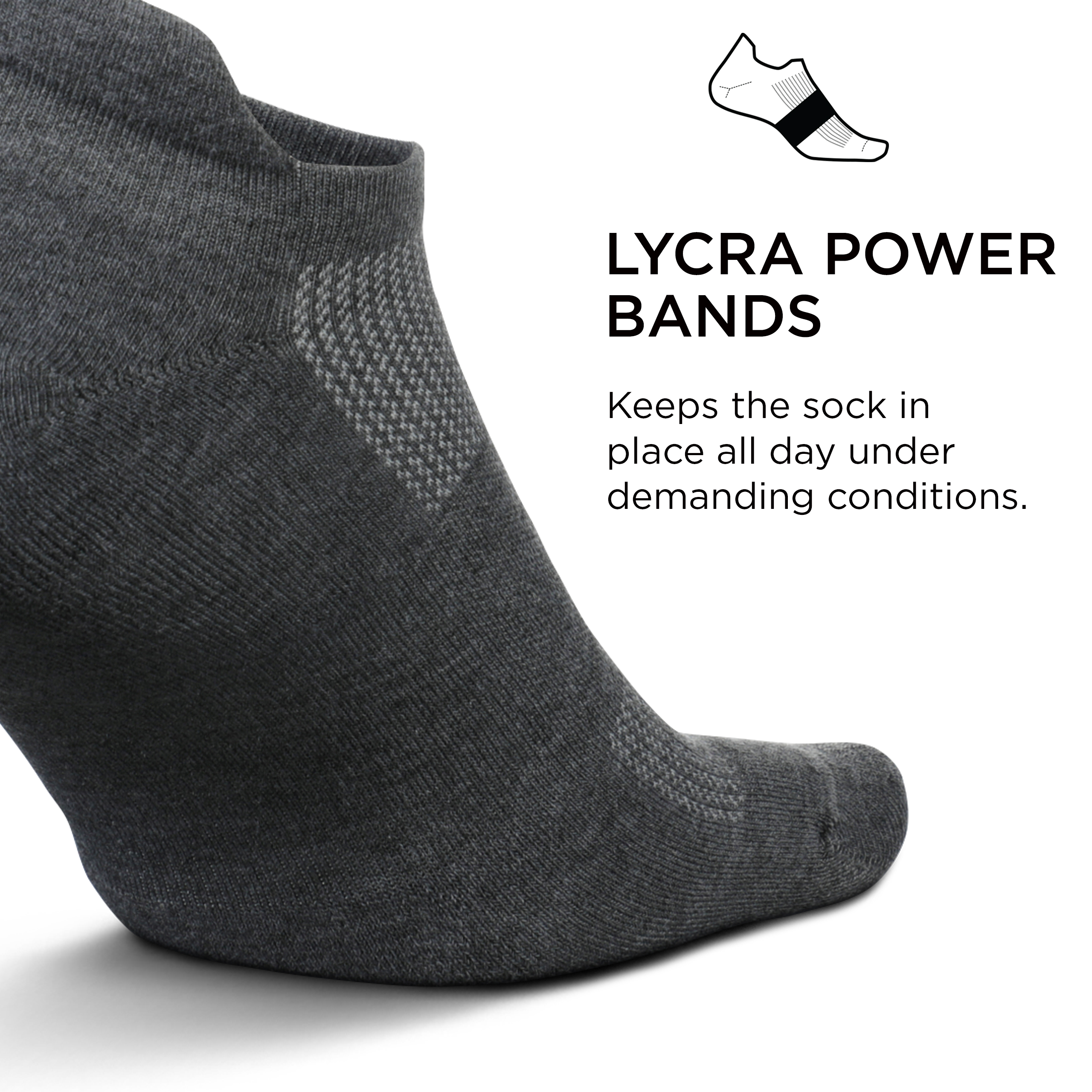 Feetures High Performance Max Cushion Ankle Sock with Heel Tab - Cornflower, S - Picture 14 of 18