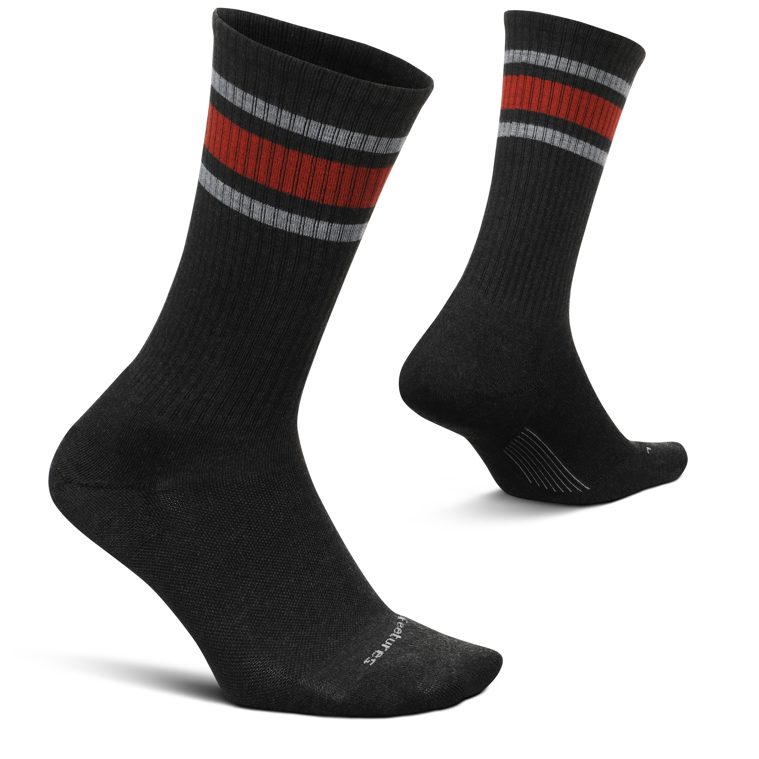 Feetures Men's Everyday Cushion Crew Sock (X-Large, Charcoal)