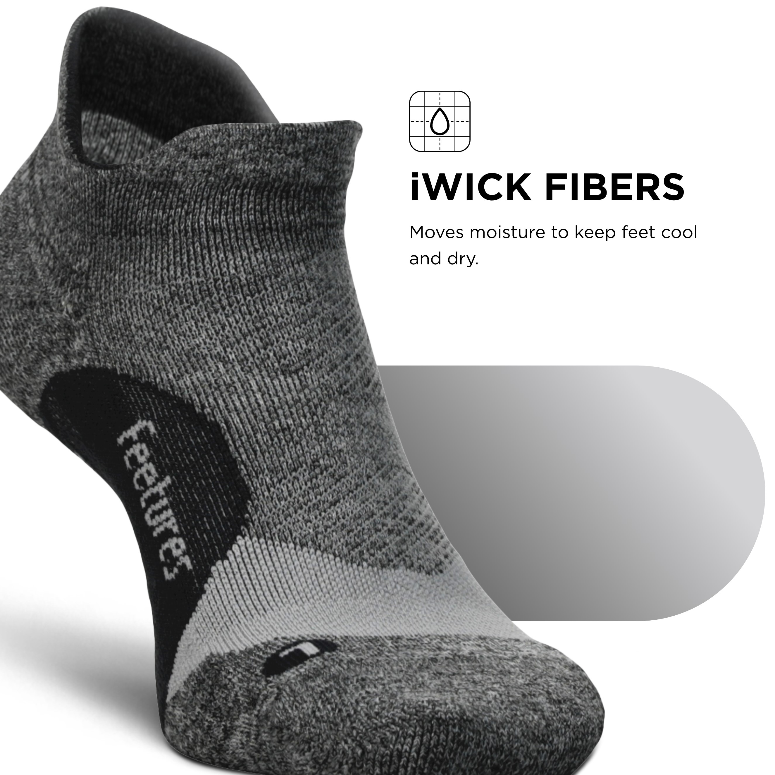 Feetures Elite Light Cushion No Show Tab Running Socks Compression Small, Pink - Picture 53 of 60