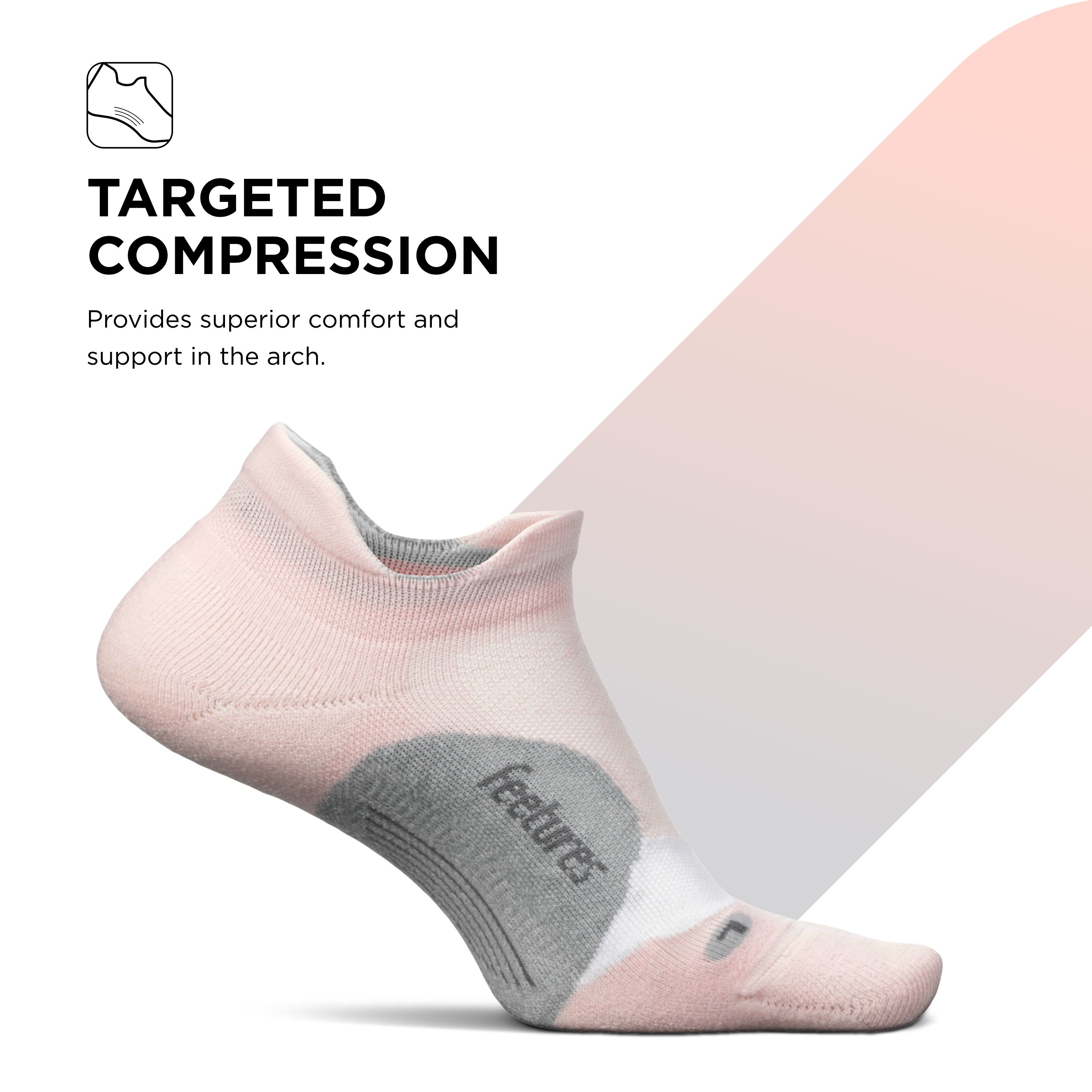 Feetures Elite Light Cushion No Show Tab Running Socks Compression Small, Pink - Picture 21 of 60