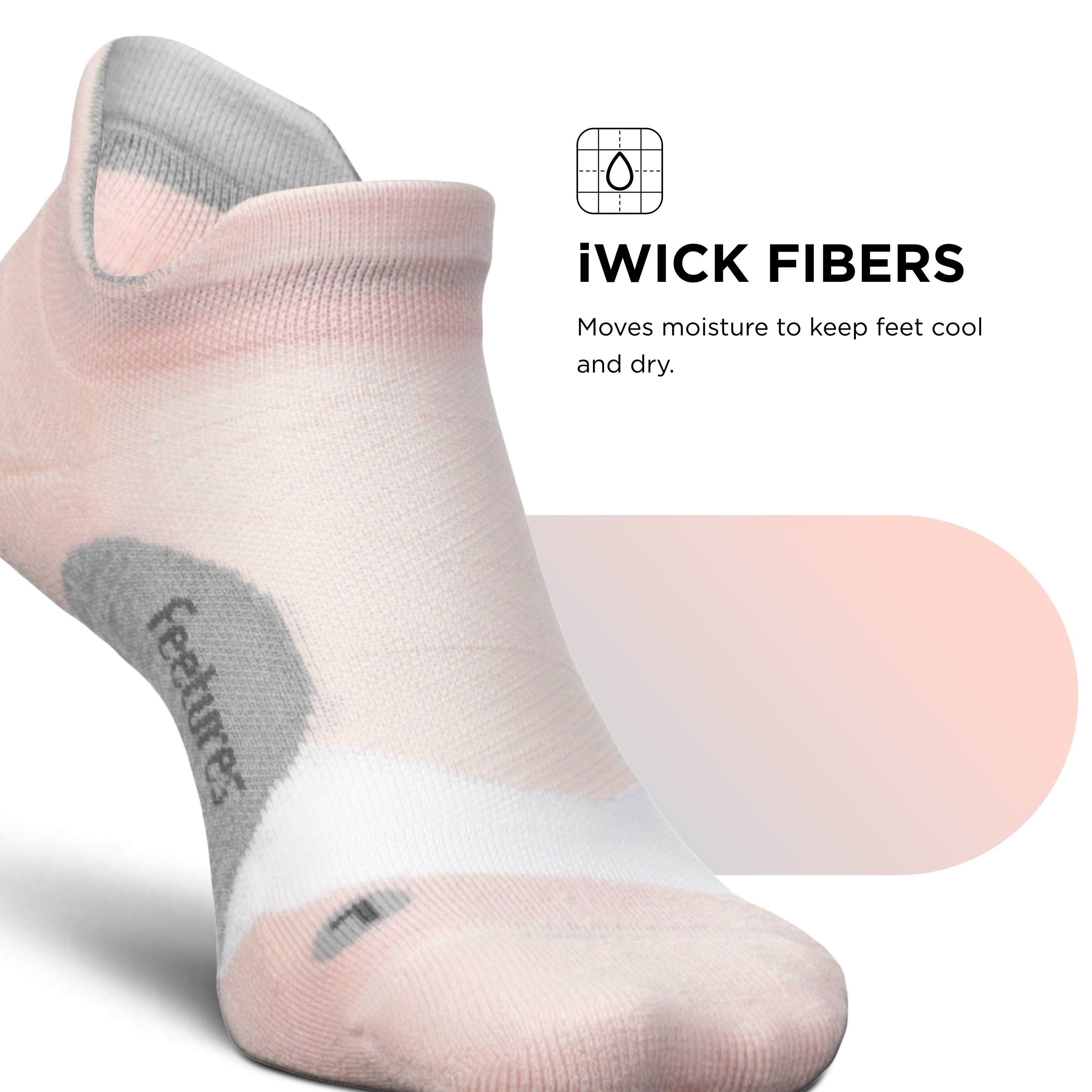 Feetures Elite Light Cushion No Show Tab Running Socks Compression Small, Pink - Picture 23 of 60