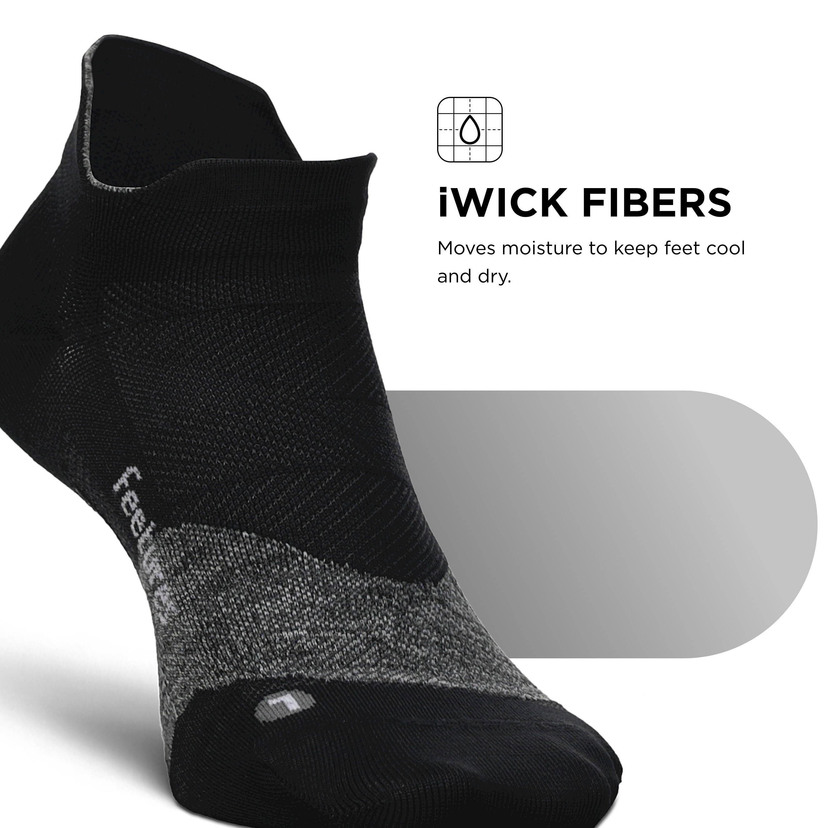 Feetures High Performance Cushion Quarter Sock feuchtigkeitsableitend schwarz, M - Bild 29 von 78
