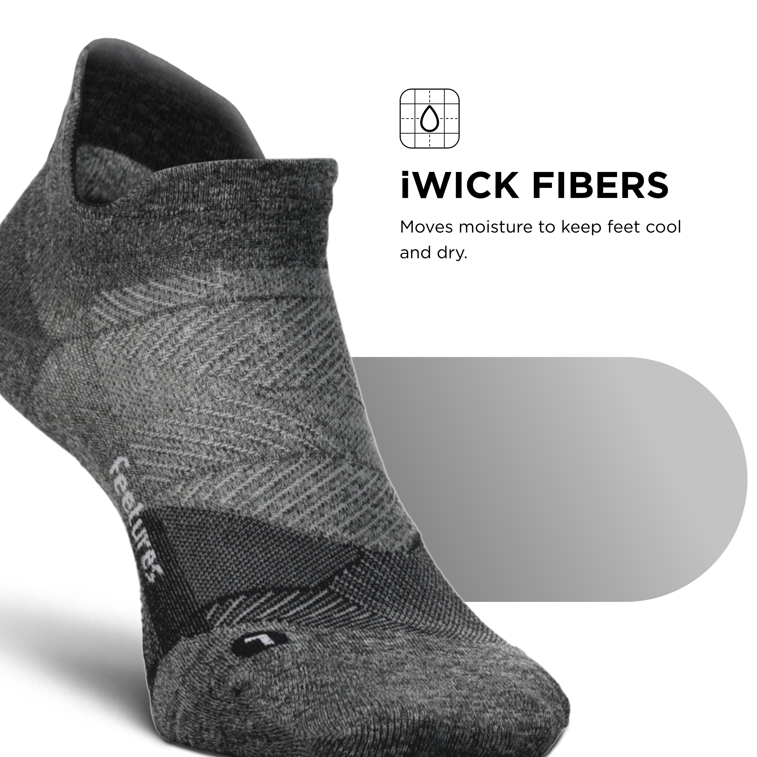 Feetures High Performance Cushion Quarter Sock feuchtigkeitsableitend schwarz, M - Bild 35 von 78
