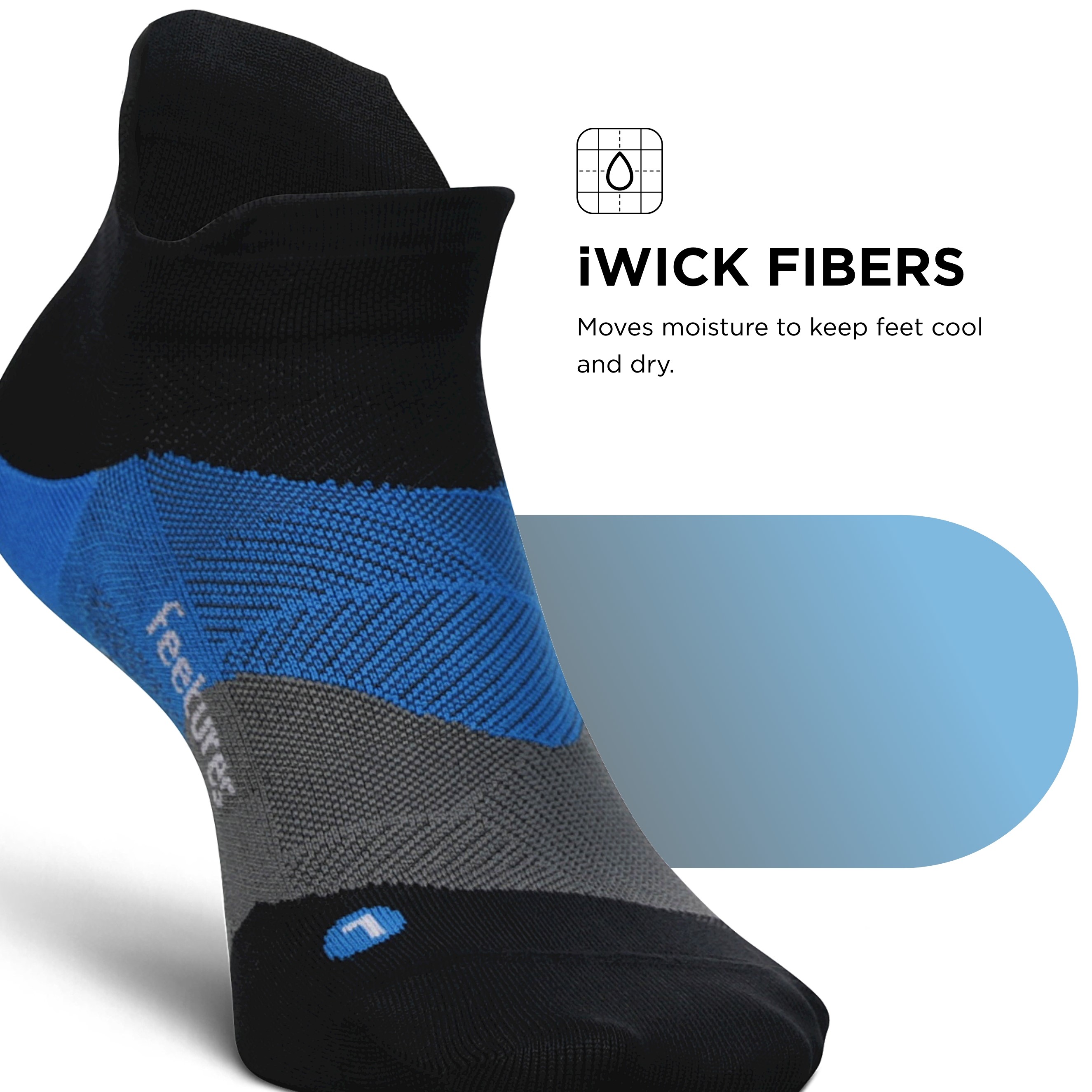 Feetures High Performance Cushion Quarter Sock feuchtigkeitsableitend schwarz, M - Bild 17 von 78