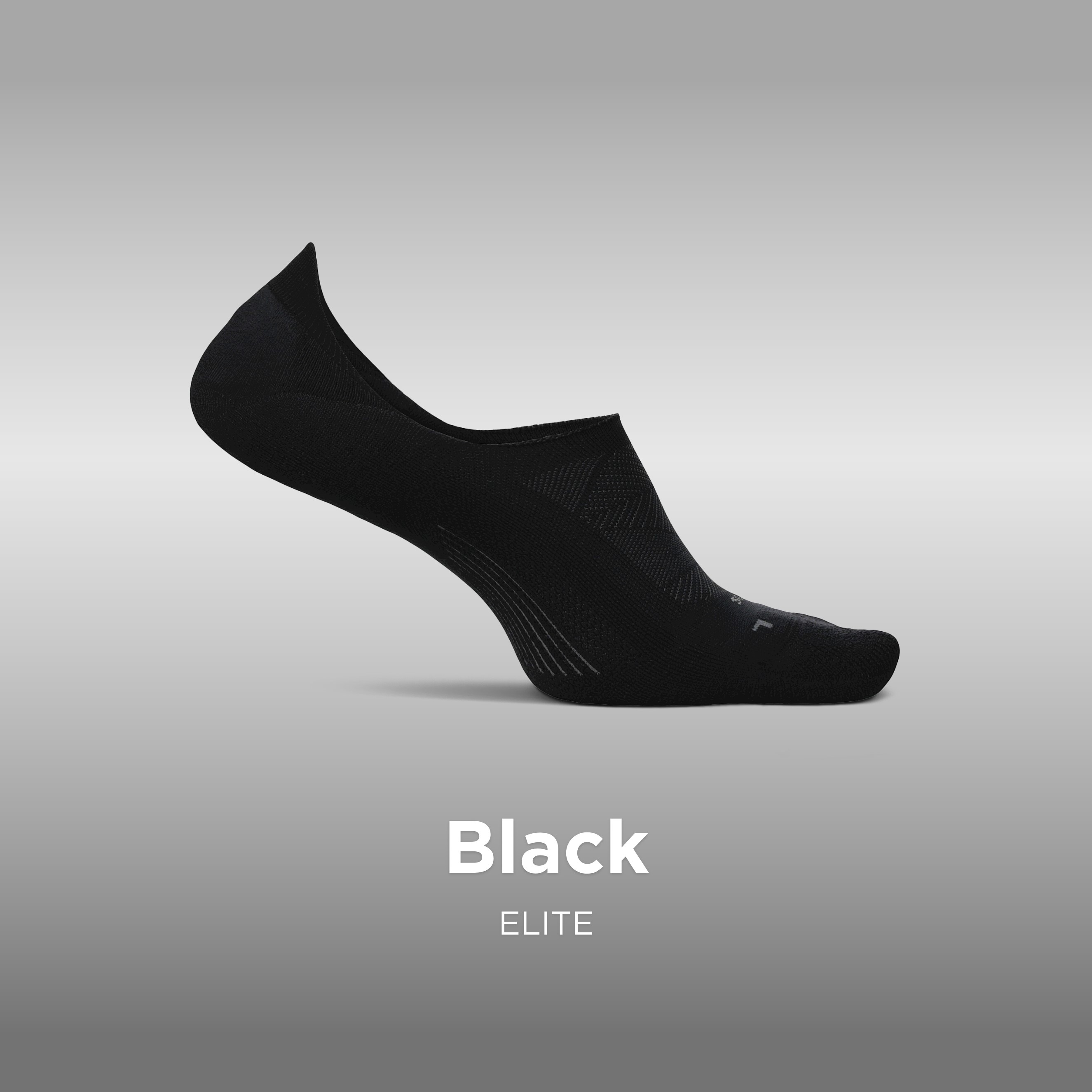 Feetures Elite Light Cushion Invisible Running Socks Compression X-Large, Black - Picture 2 of 6
