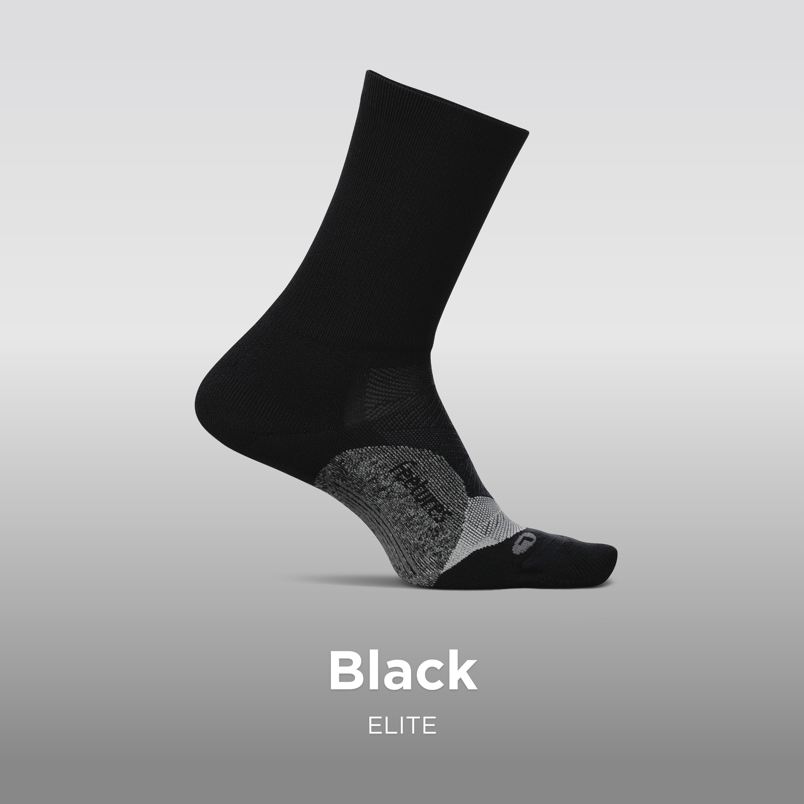 Feetures Elite Light Cushion Mini Crew Sock - Sport Sock - XL, Rythmic Black - Picture 14 of 36