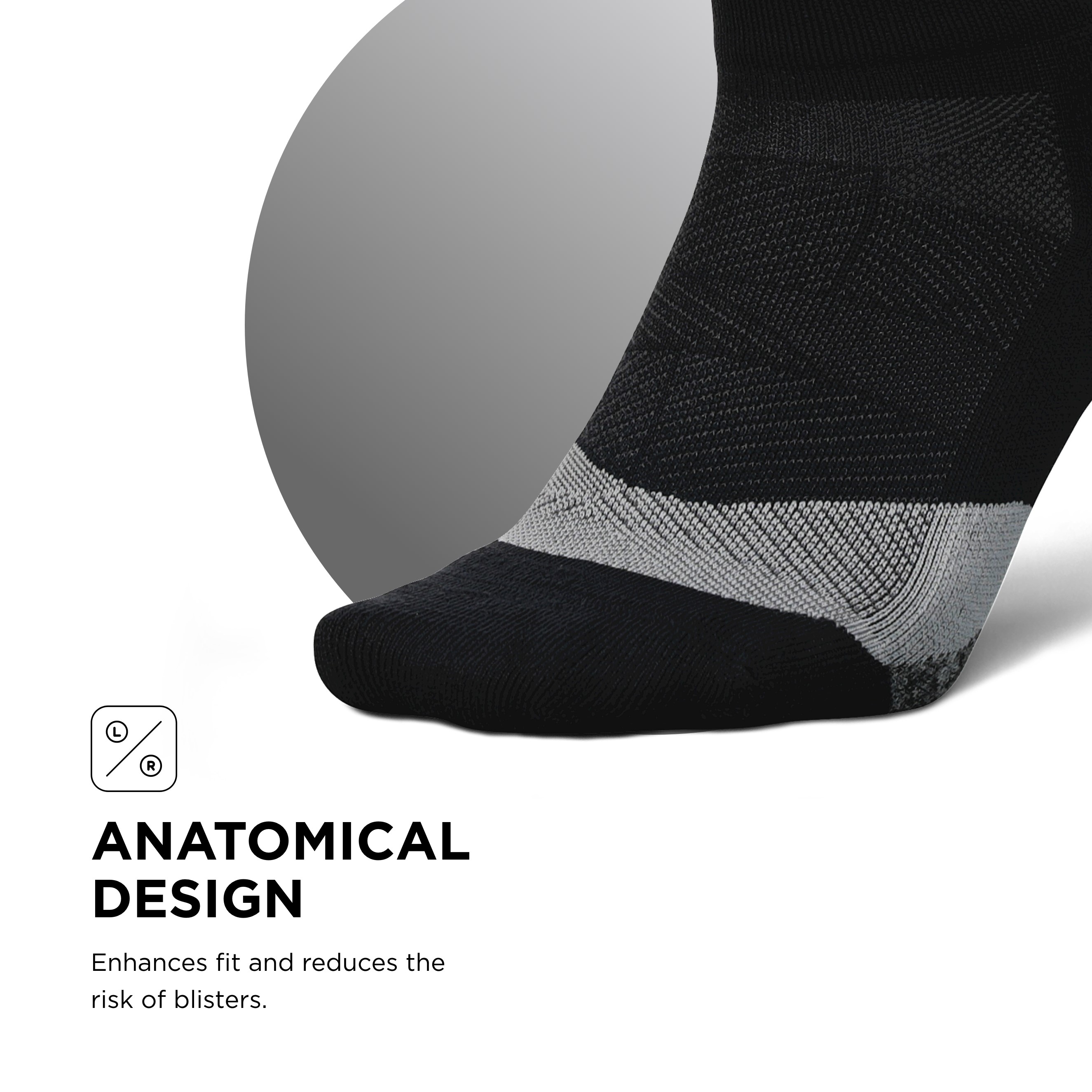 Feetures Elite Light Cushion Mini Crew Sock - Sport Sock - XL, Rythmic Black - Picture 16 of 36