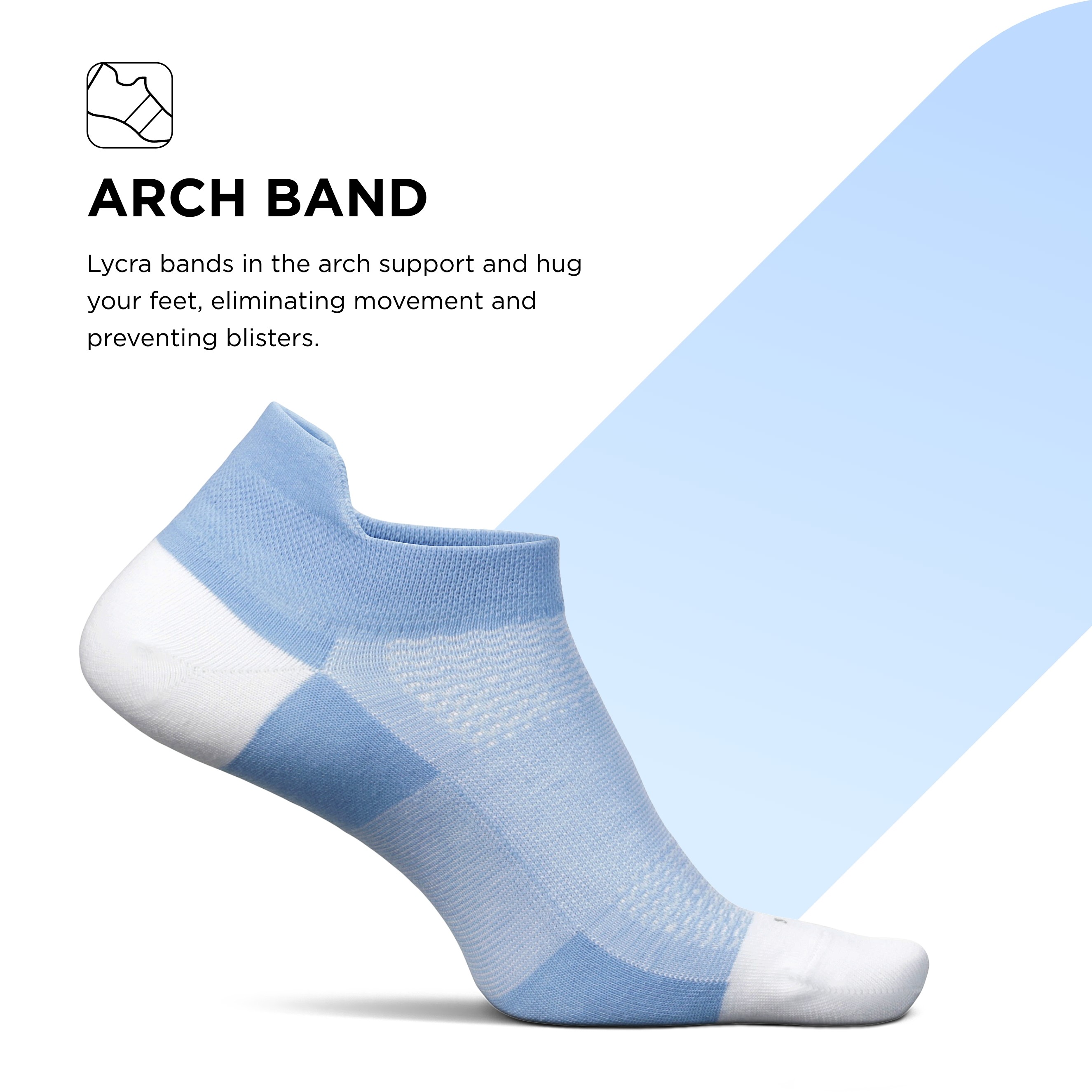 Feetures Ultra Light Ankle Tab Athletic Socks for Men & Women, White Medium - Picture 3 of 48