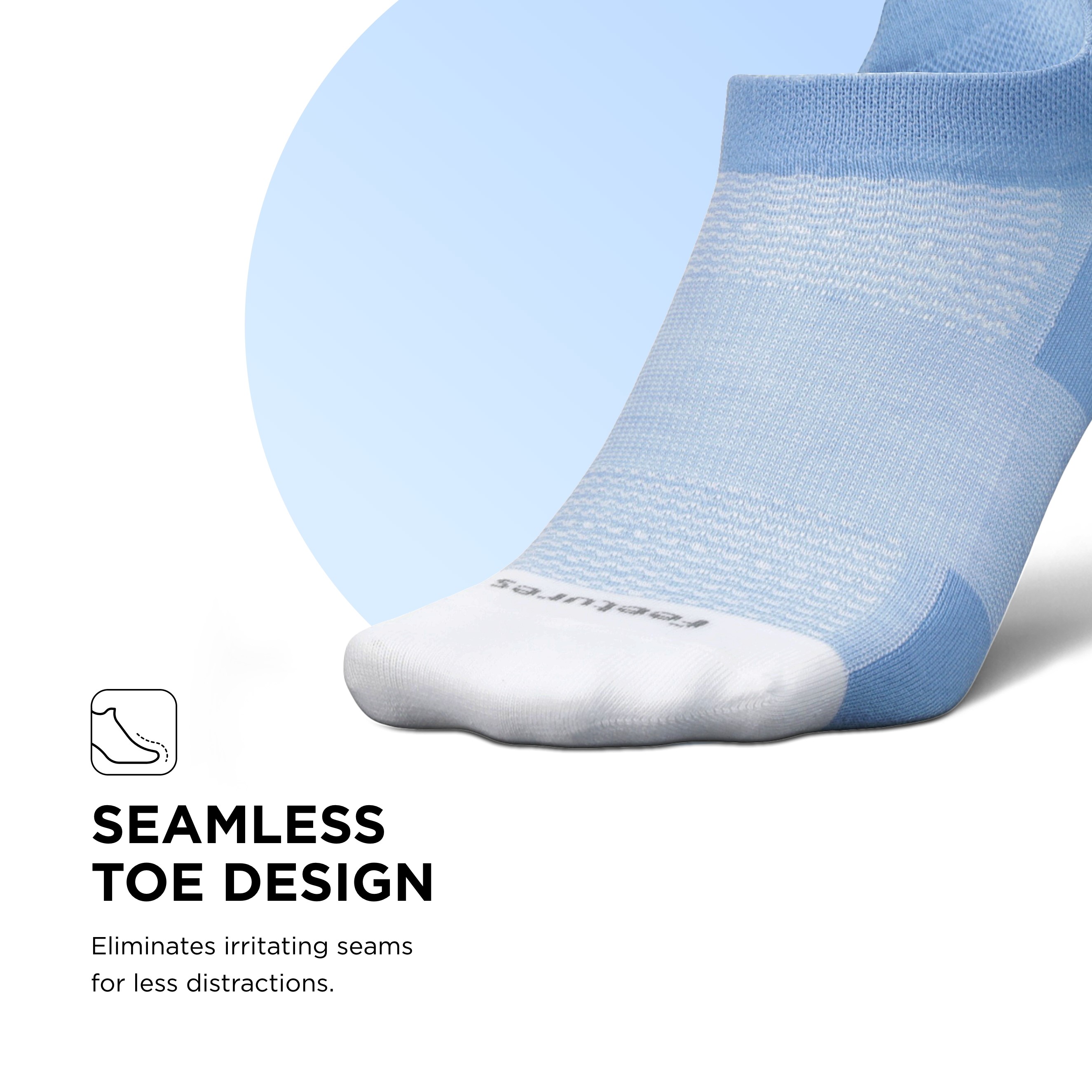 Feetures Ultra Light Ankle Tab Athletic Socks for Men & Women, White Medium - Picture 4 of 48