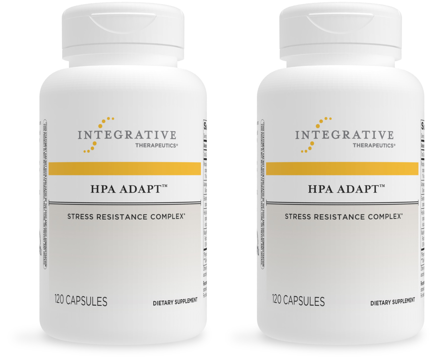 Integrative Therapeutics HPA Adapt - Supports Healthy Stress Response* - with Ashwagandha, Maca, Holy Basil & Rhodiola - Gluten Free - Soy Free - 120 Vegan Capsules - 2 Pack