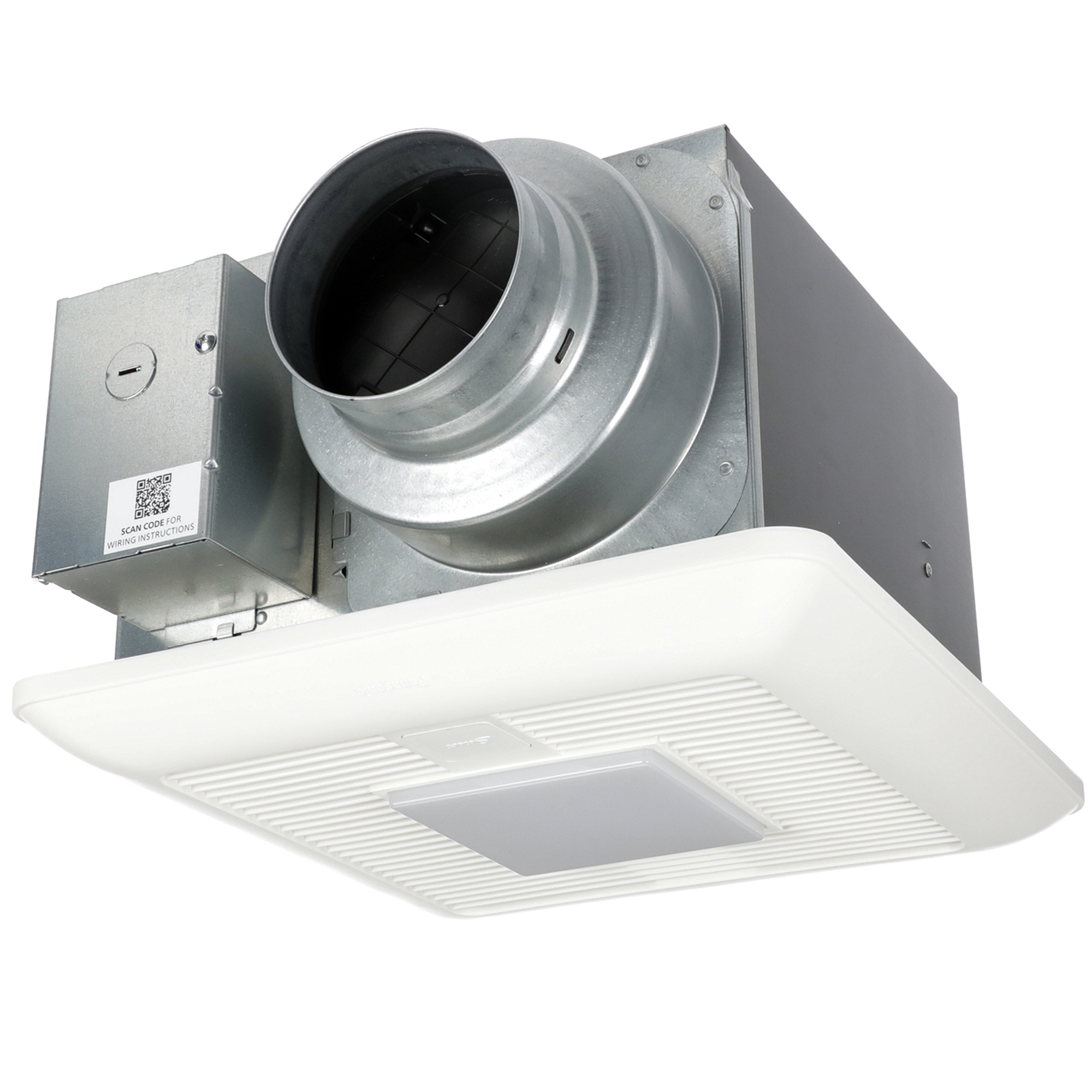 Panasonic FV-0511VKL2 WhisperGreen Select Ventilation Fan with Light, 50-80-110 CFM , White