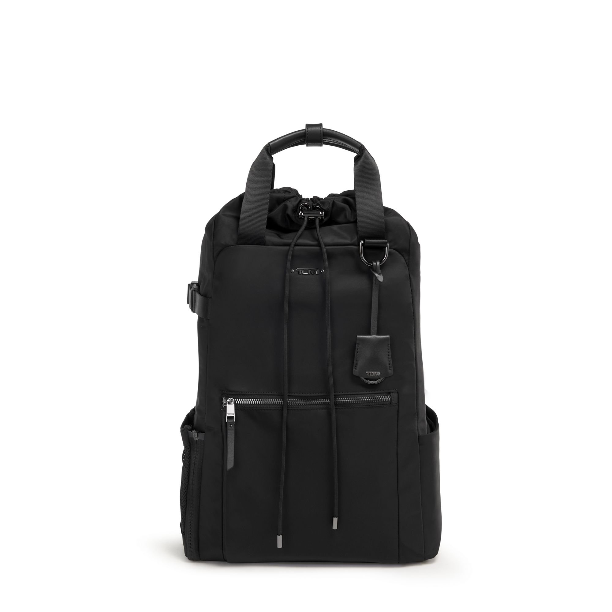 TUMI - Voyageur Fern Drawstring Backpack - Durable, Lightweight Drawstring Backpack Perfect for Business, Travel & the Gym - Premium Nylon Backpack - Black & Gunmetal