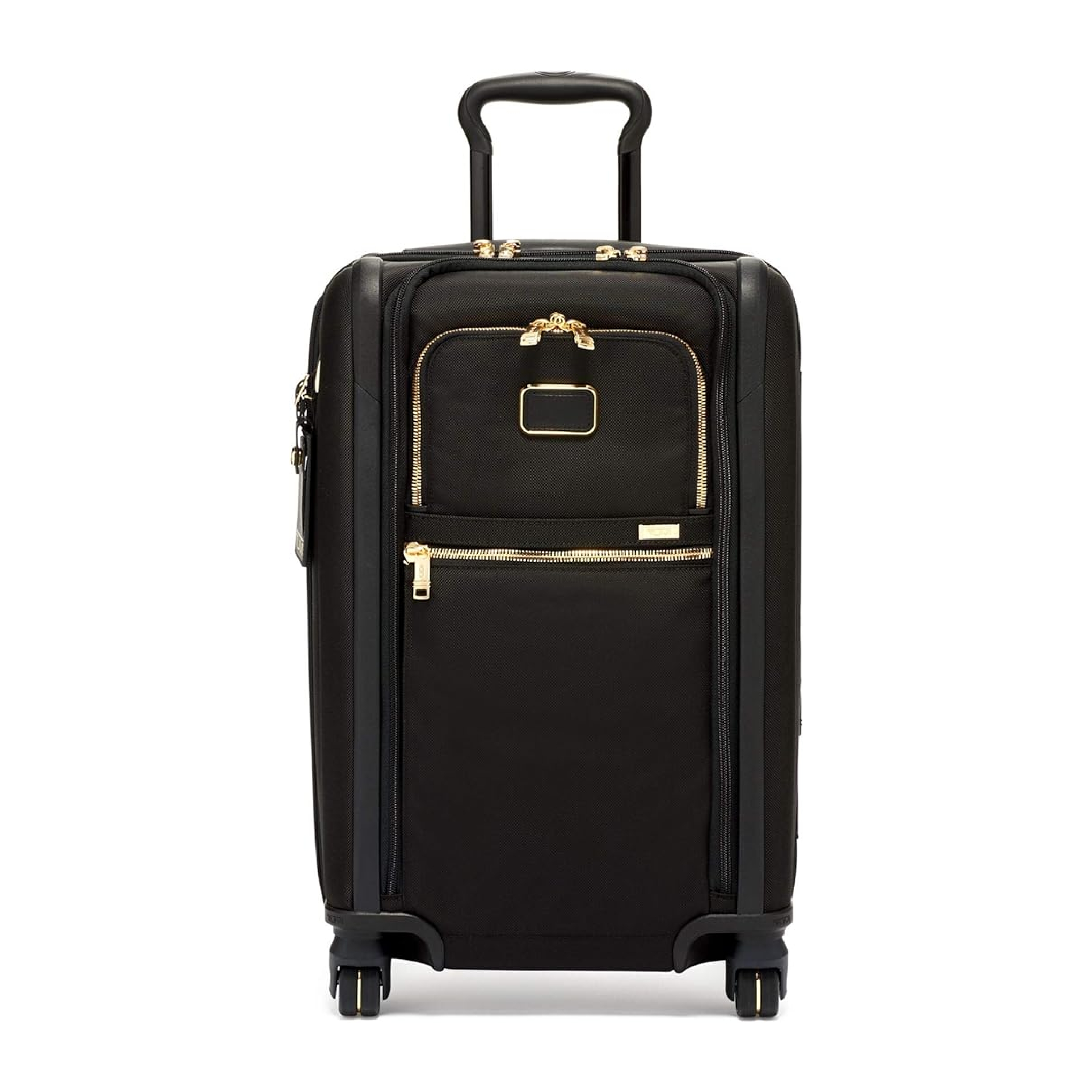 TUMI - Alpha 3 International Dual Access 4 Wheeled Carry-On Luggage - 22 Inch Rolling Suitcase for Men and Women - Black/Gold