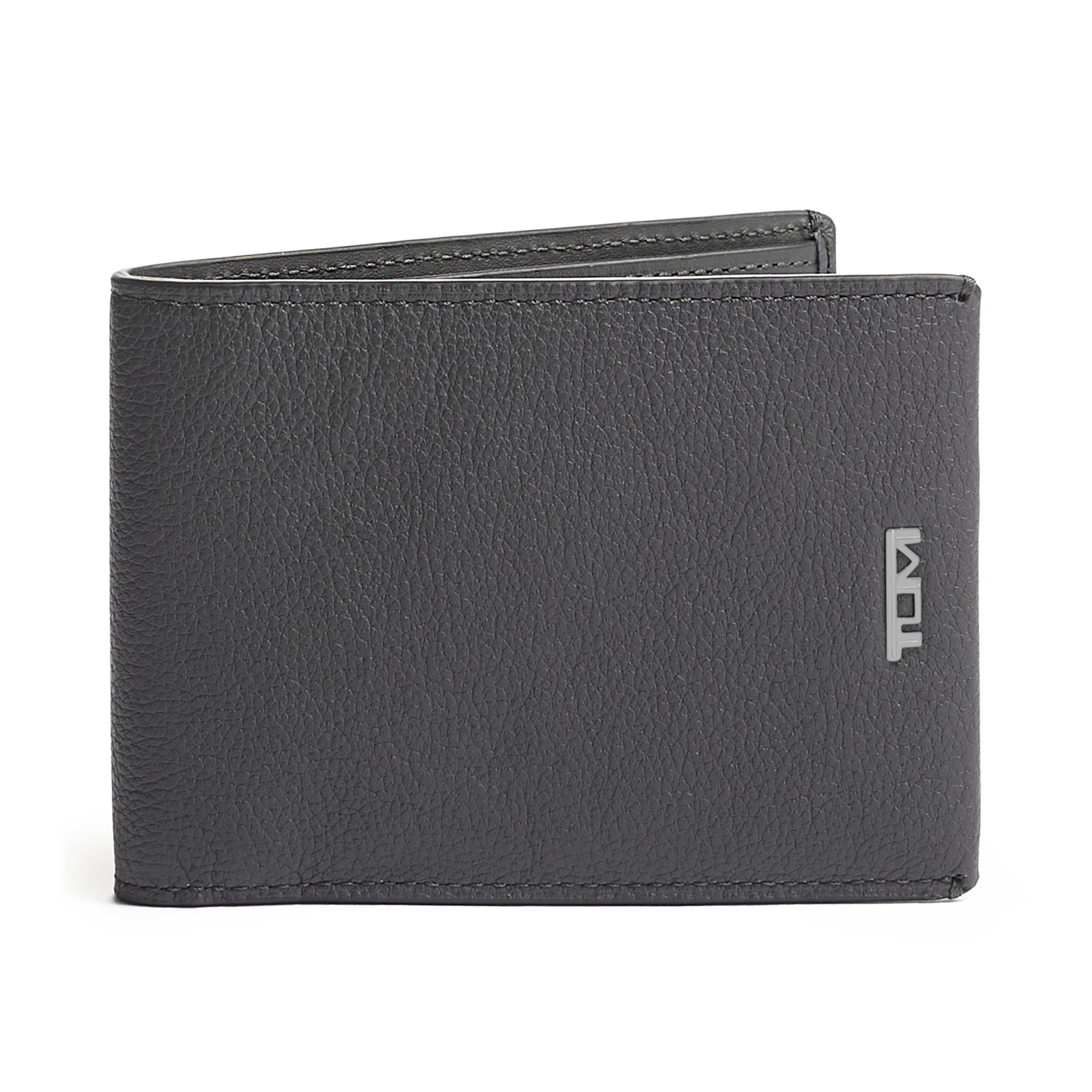 TUMI - Nassau Double Billfold Wallet - Men's Premium Leather Card Holder - RFID Protection - Grey Textured