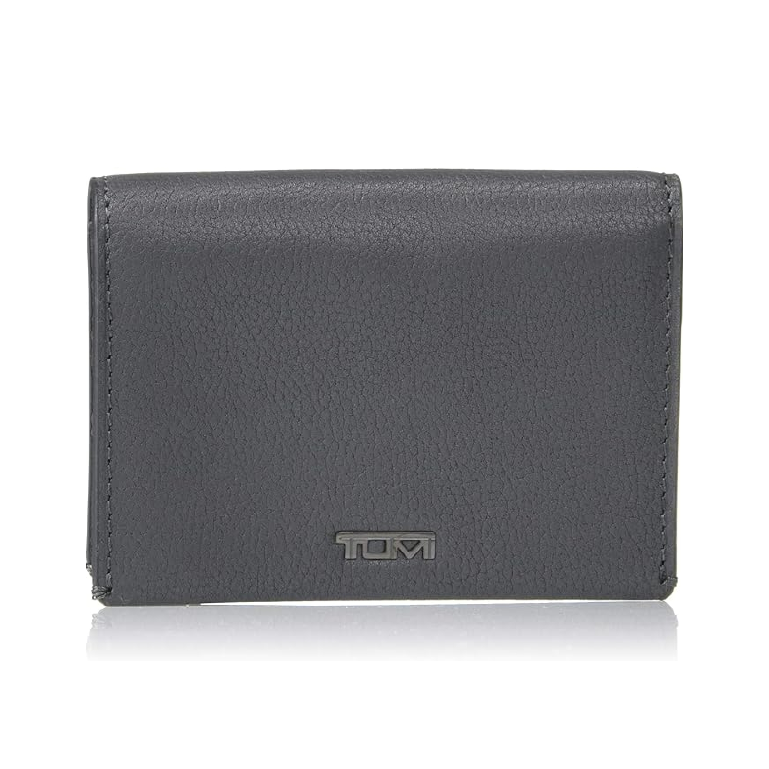 TUMI - Nassau Gusseted Card Case - Card Holder Wallet for Men & Women - With ID Window - Nappa Leather Material - Grey Texture