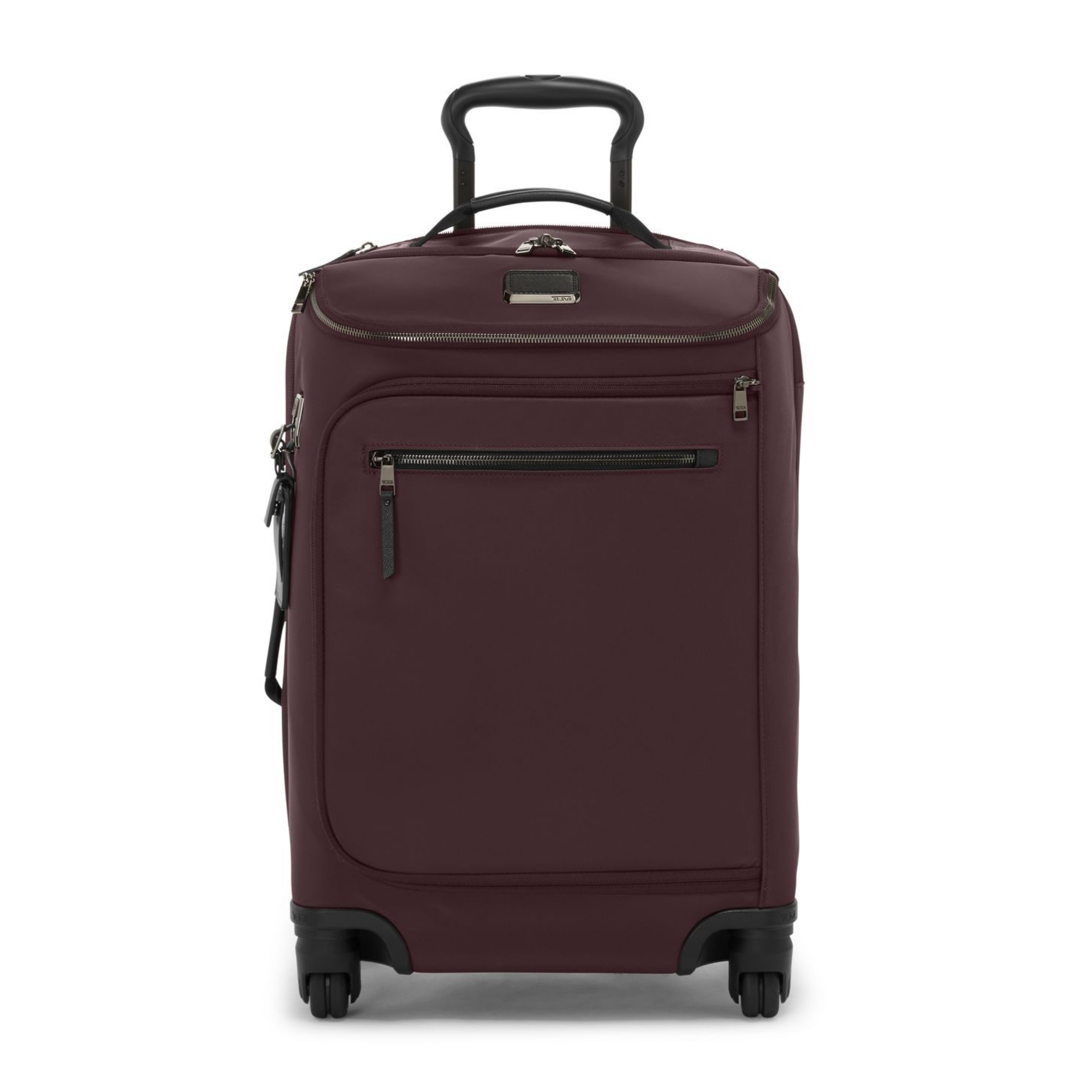 TUMI - Voyageur Leger International Carry-On - Travel Luggage for Men & Women - Roller Suitcase with USB-C Charging Port - Deep Plum